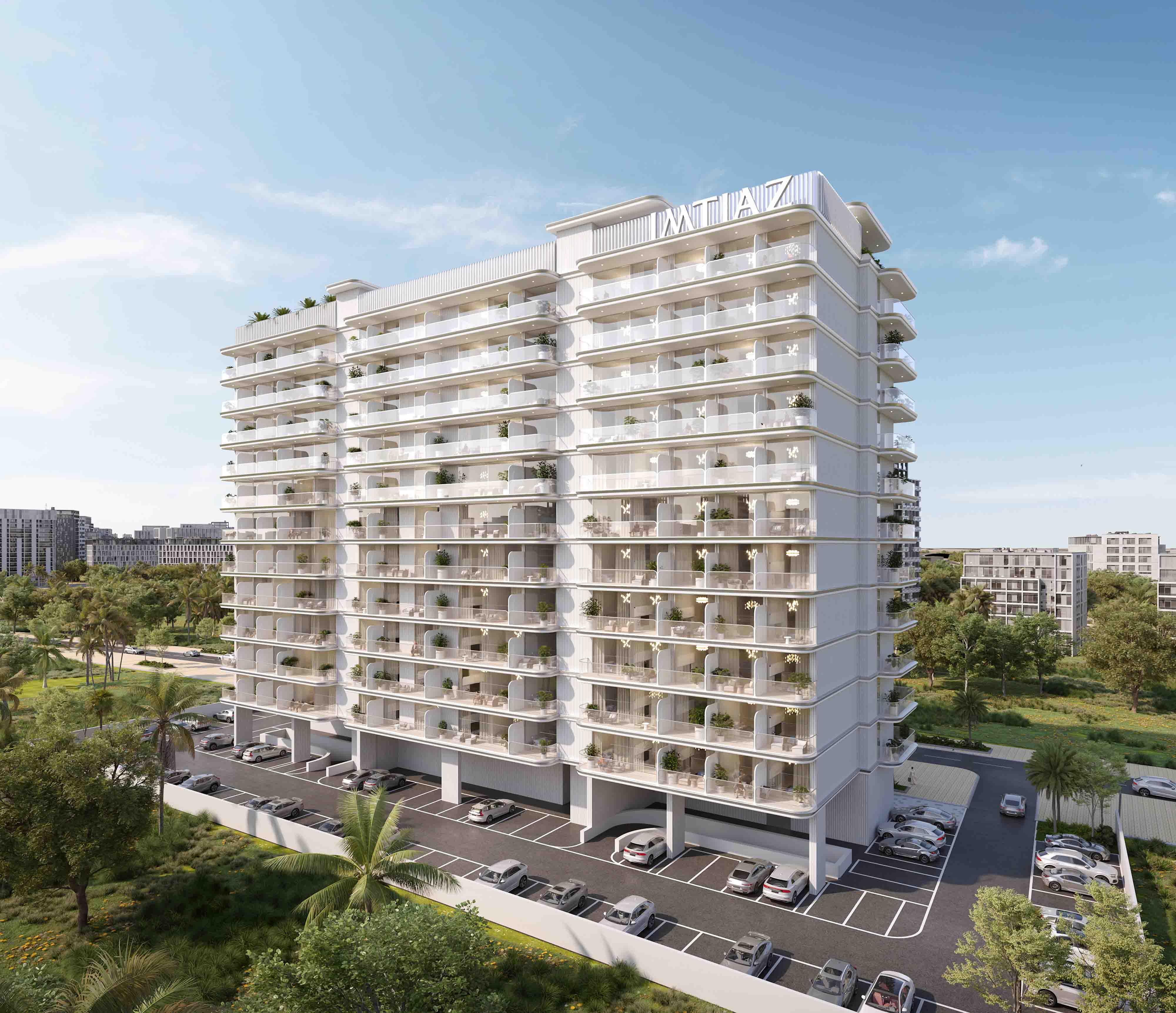 Cove Edition 6 — exterior view in Dubai Land Residence Complex (DLRC)