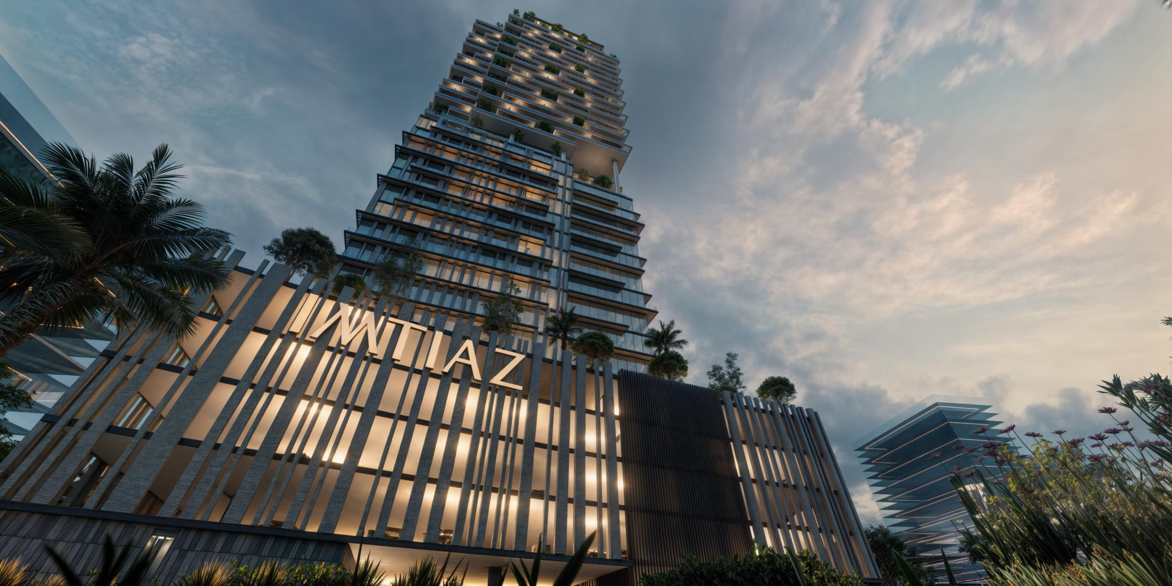 Cove Boulevard — vue extérieure à Dubai Land Residence Complex (DLRC)