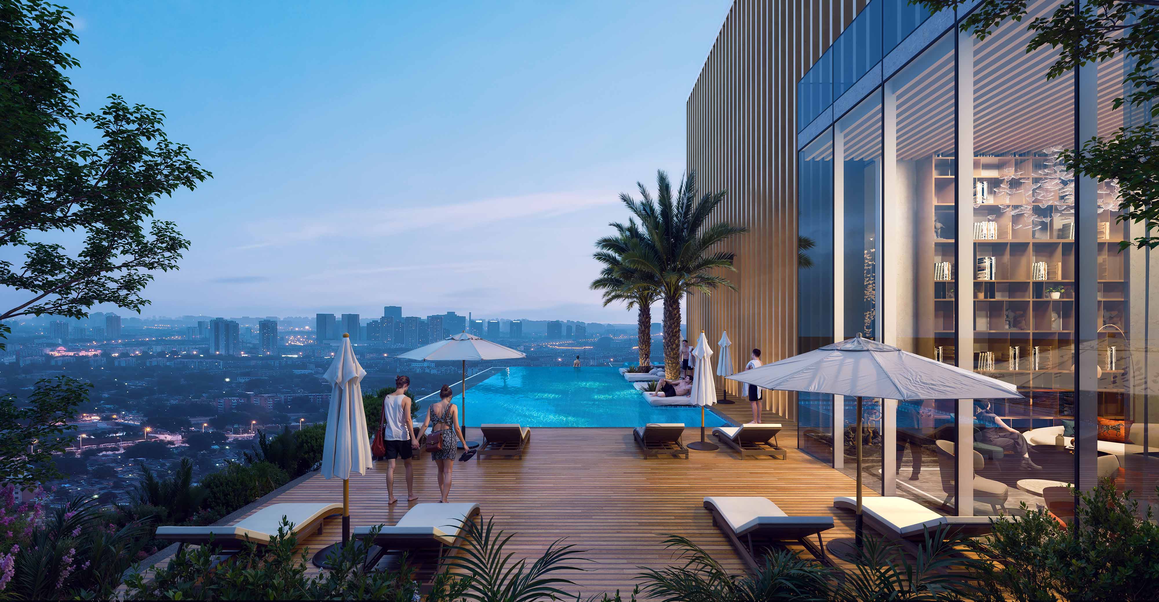 Cove Boulevard — vue extérieure à Dubai Land Residence Complex (DLRC)