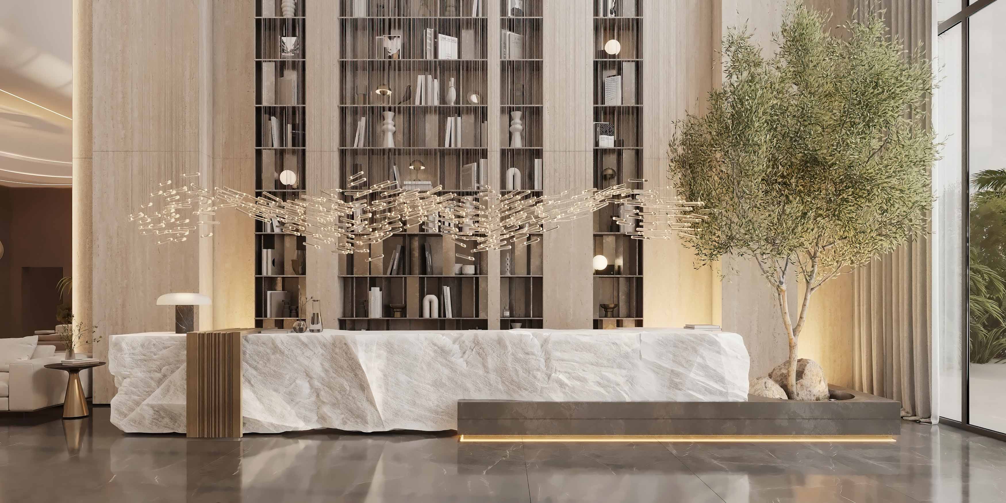 Cove Boulevard — vue extérieure à Dubai Land Residence Complex (DLRC)