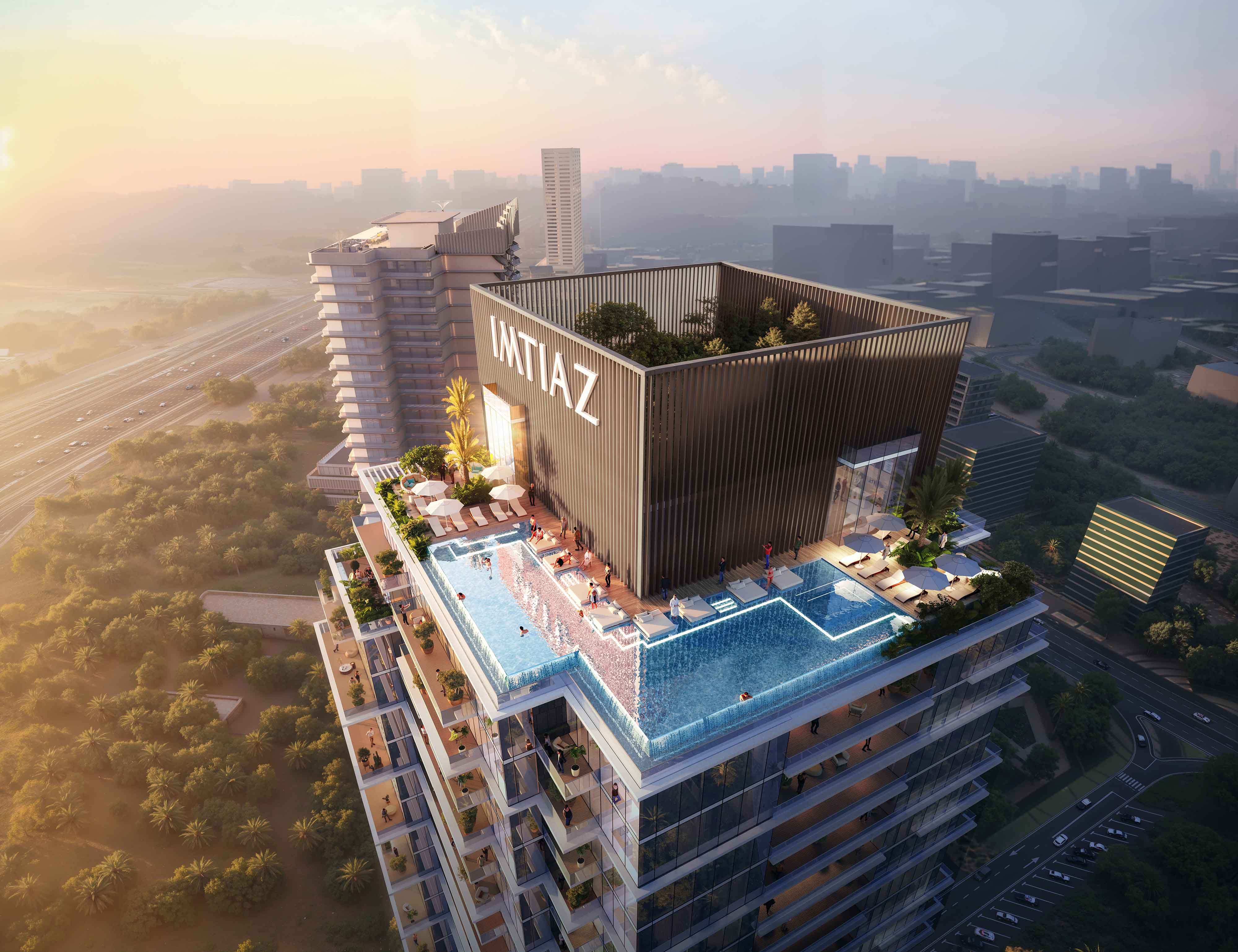 Cove Boulevard — vue extérieure à Dubai Land Residence Complex (DLRC)