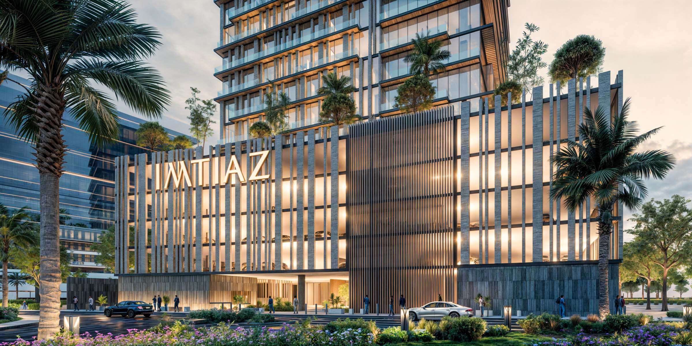 Cove Boulevard — vue extérieure à Dubai Land Residence Complex (DLRC)