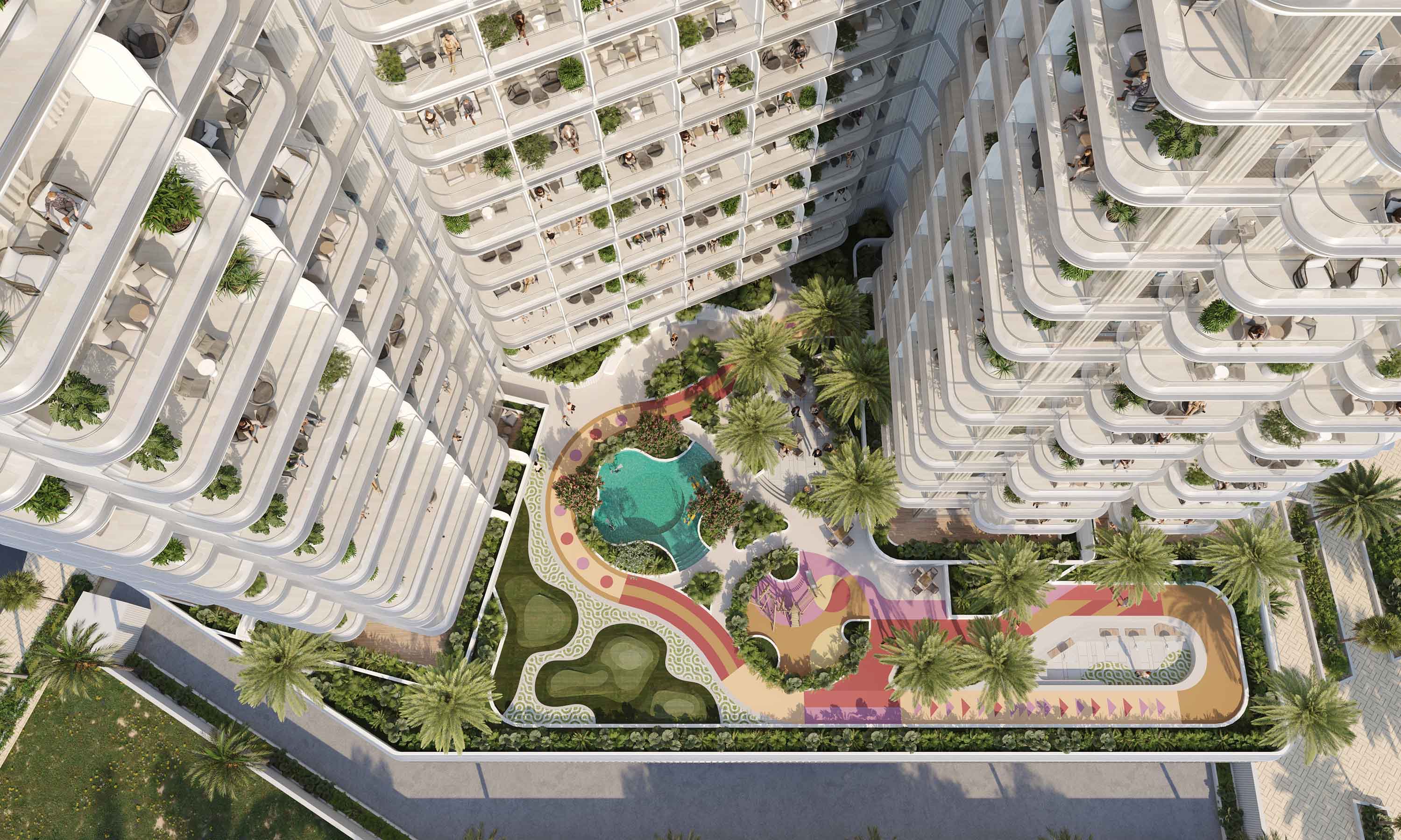 Cove Grand — vue extérieure à Dubai Land Residence Complex (DLRC)
