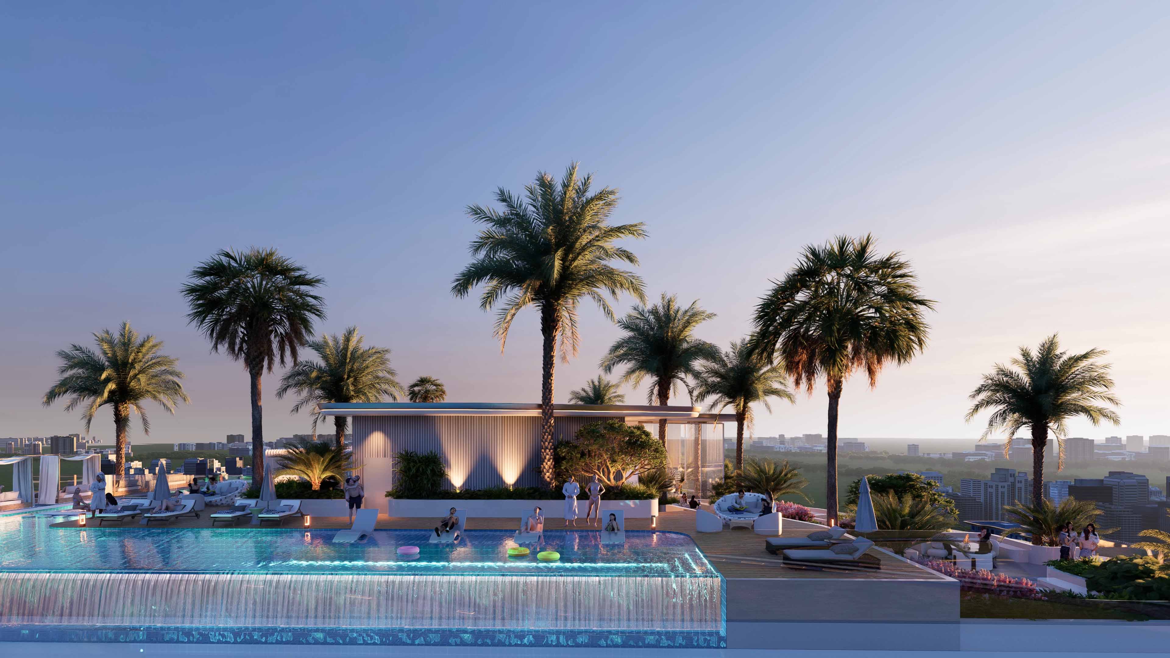 Cove Grand — vue extérieure à Dubai Land Residence Complex (DLRC)