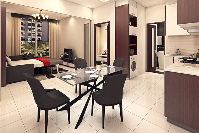 Wavez Residence by Danube — interior render