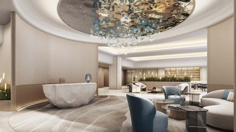 Palm Beach Towers — exterior view in Palm Jumeirah