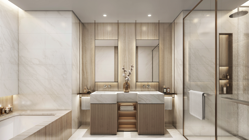 Palm Beach Towers — exterior view in Palm Jumeirah