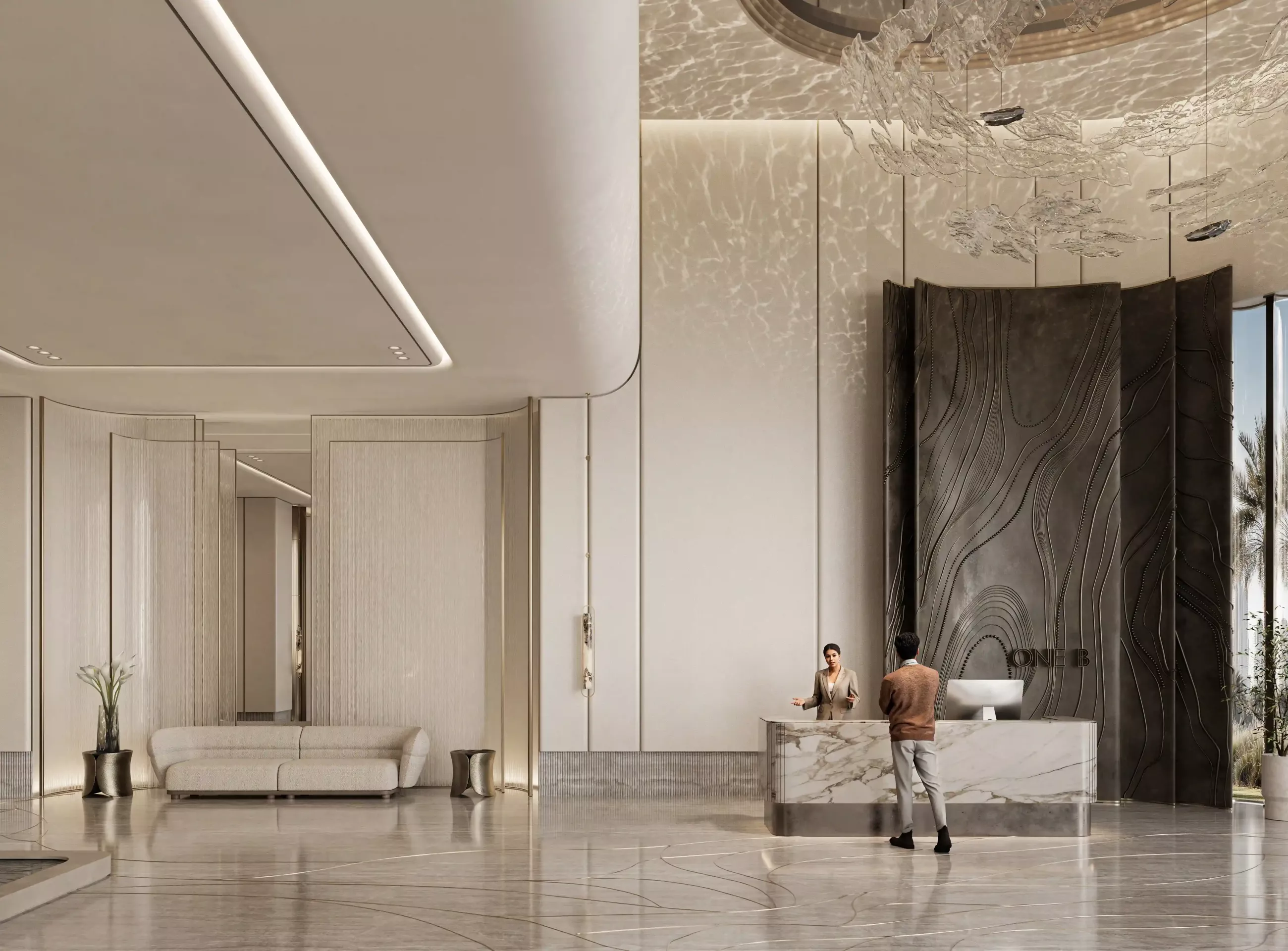 One B Tower — interior render