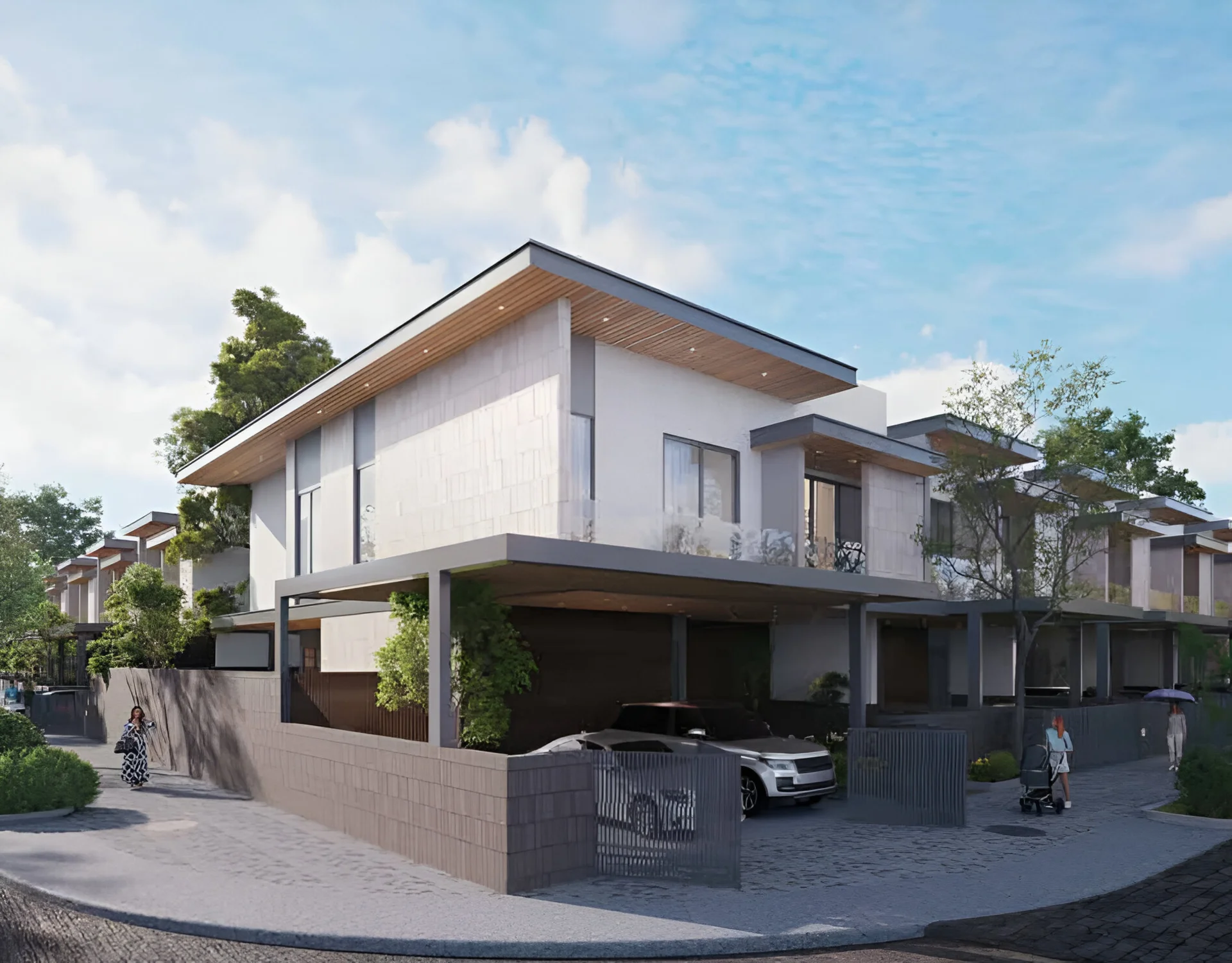 Pinewood Village — exterior view in Jumeirah Golf Estates