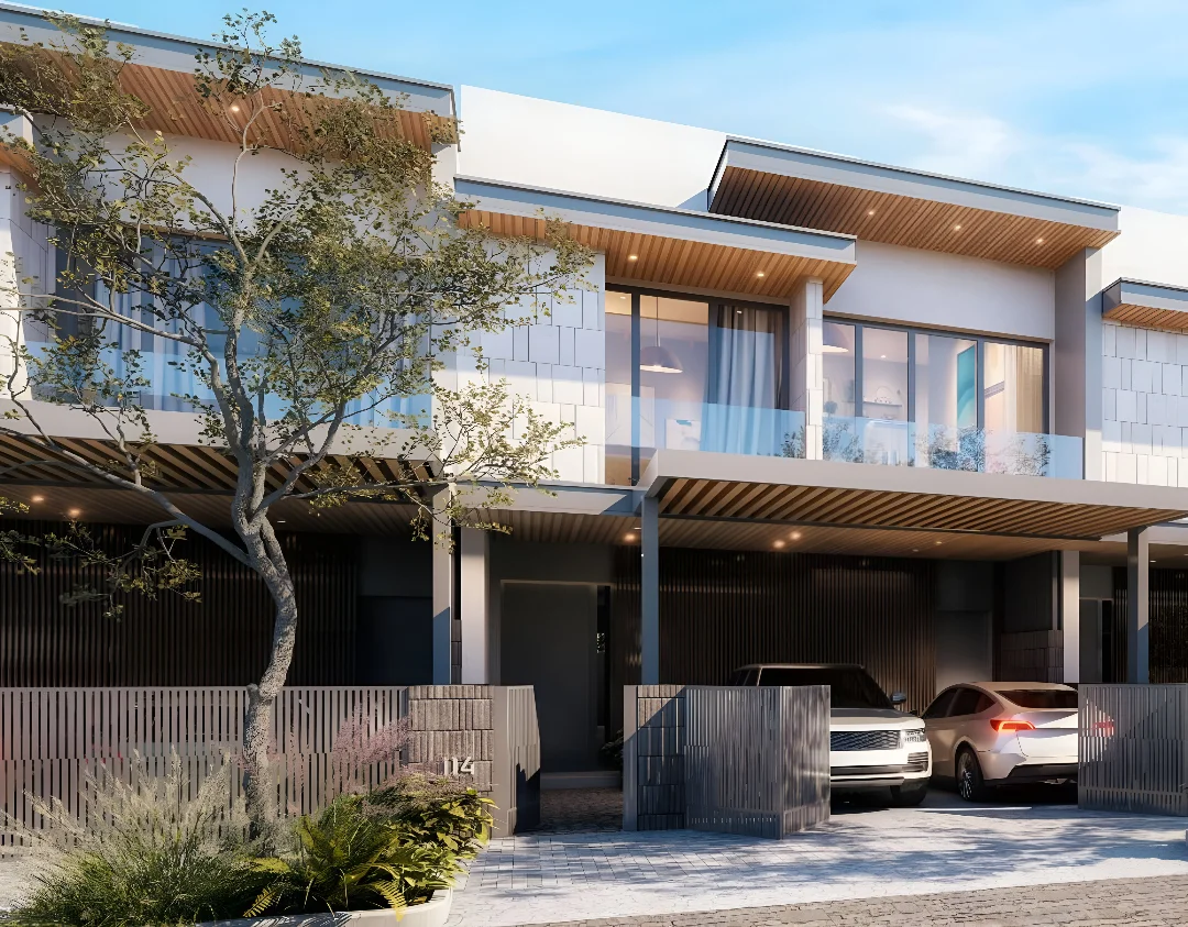 Pinewood Village — exterior view in Jumeirah Golf Estates