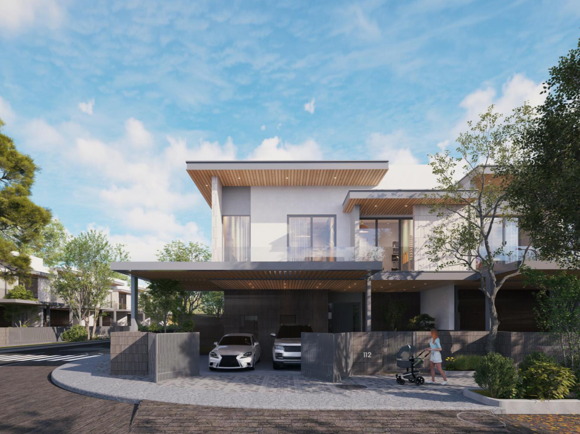 Pinewood Estate Homes — exterior view in Jumeirah Golf Estates
