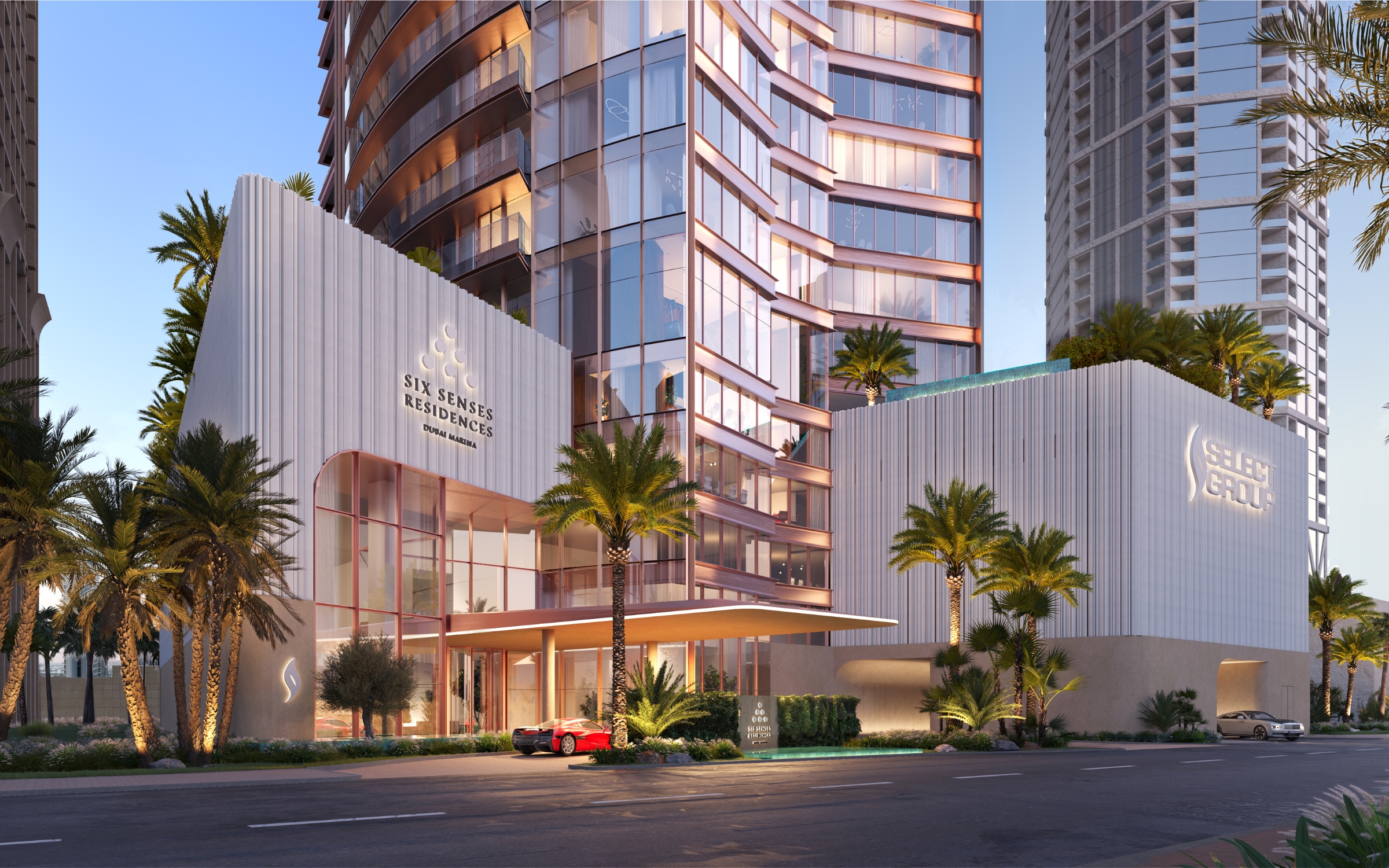 Six Senses Residences Dubai Marina — exterior view in Dubai Marina