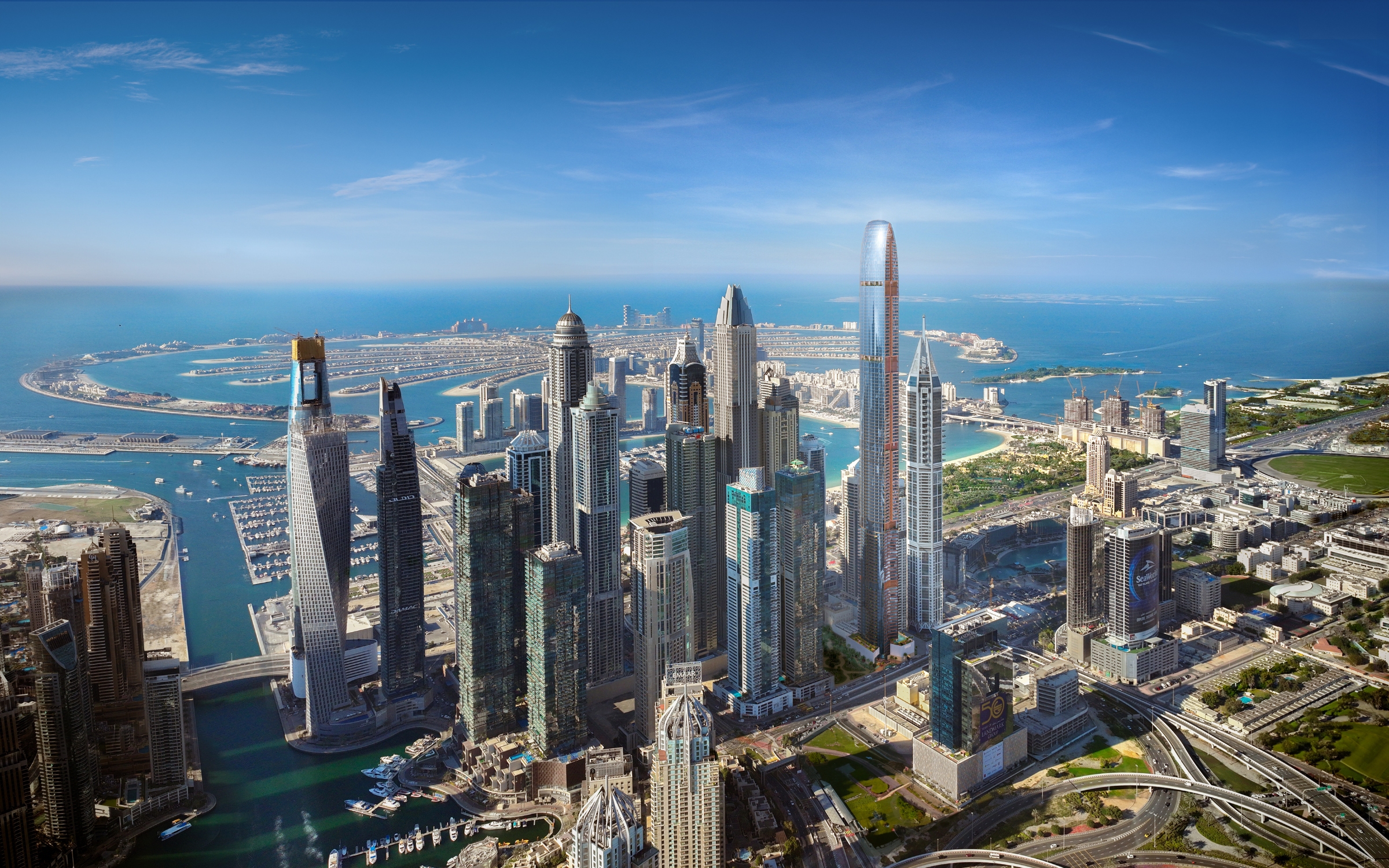 Six Senses Residences Dubai Marina — exterior view in Dubai Marina