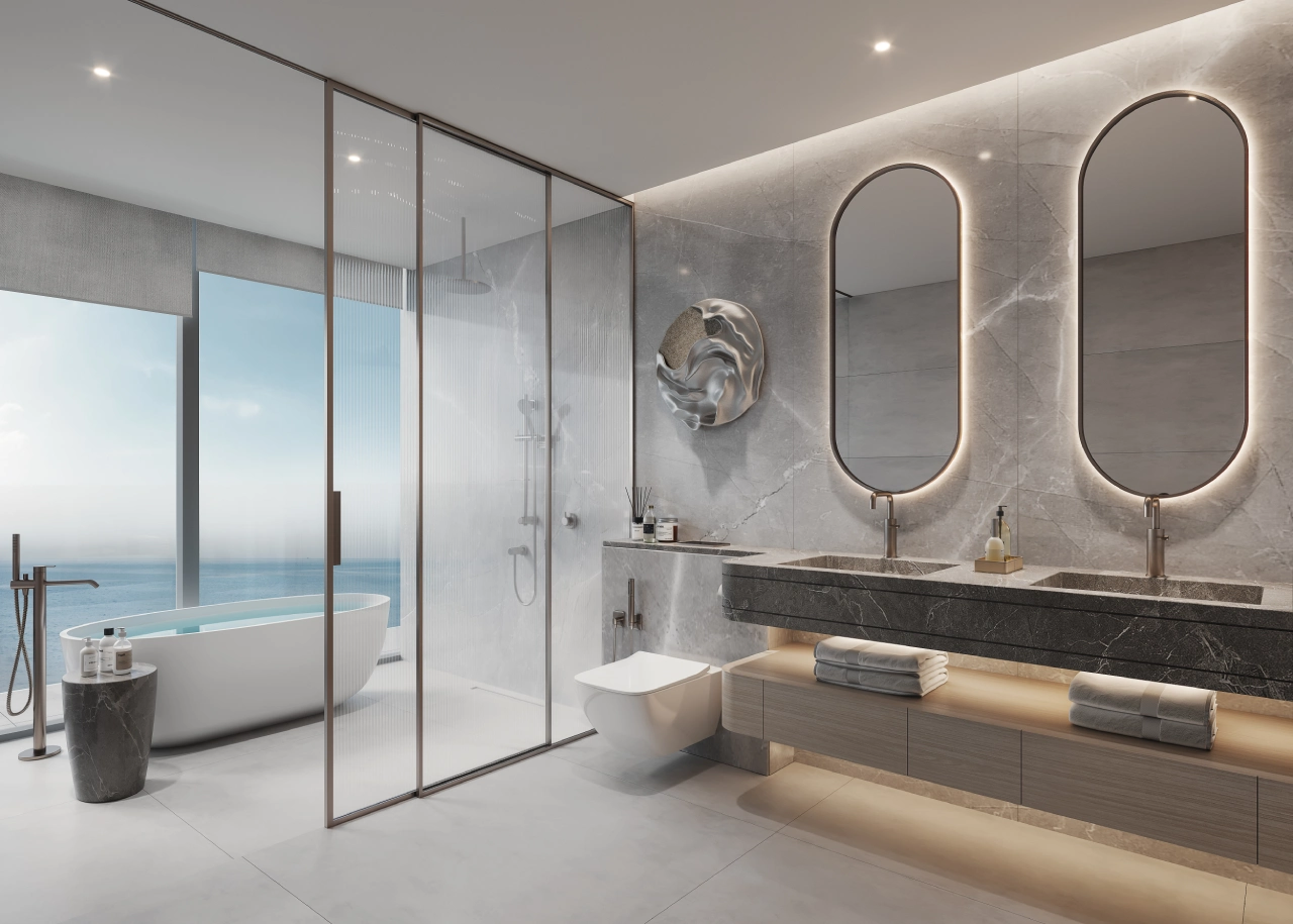 Hilton Residences Dubai Maritime City — exterior view in Dubai Maritime City