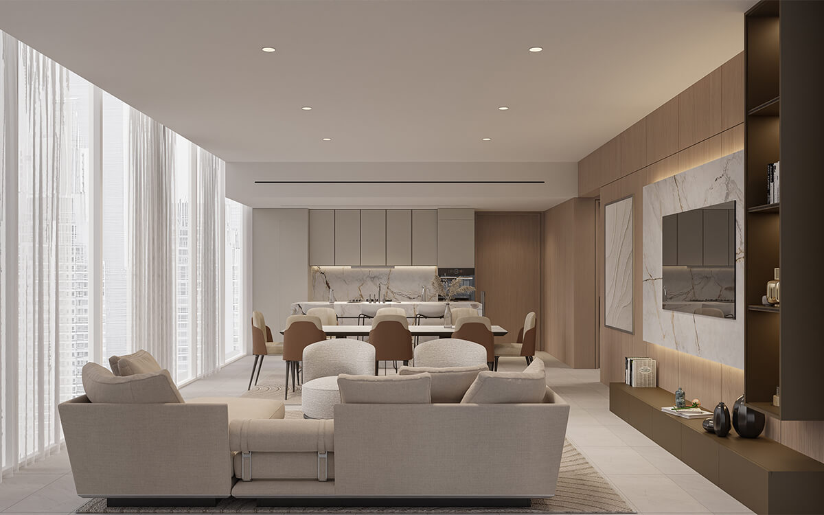 Seaside by Prestige One — exterior view in Dubai Islands