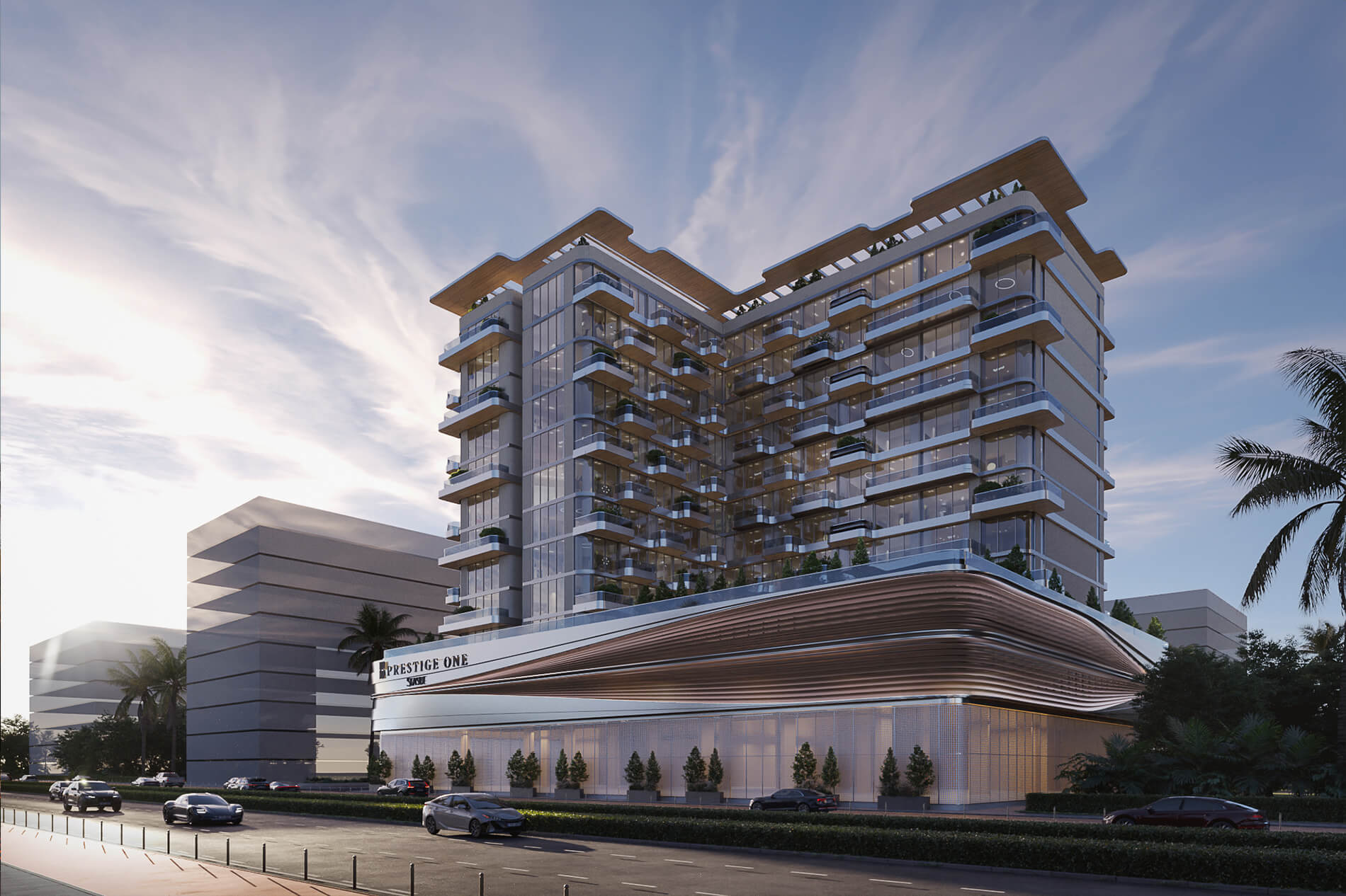 The Waterway by Prestige One — exterior view in Mohammed Bin Rashid City (MBR City)