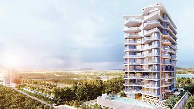 Luxury Canal Residences — exterior view in Dubai Islands