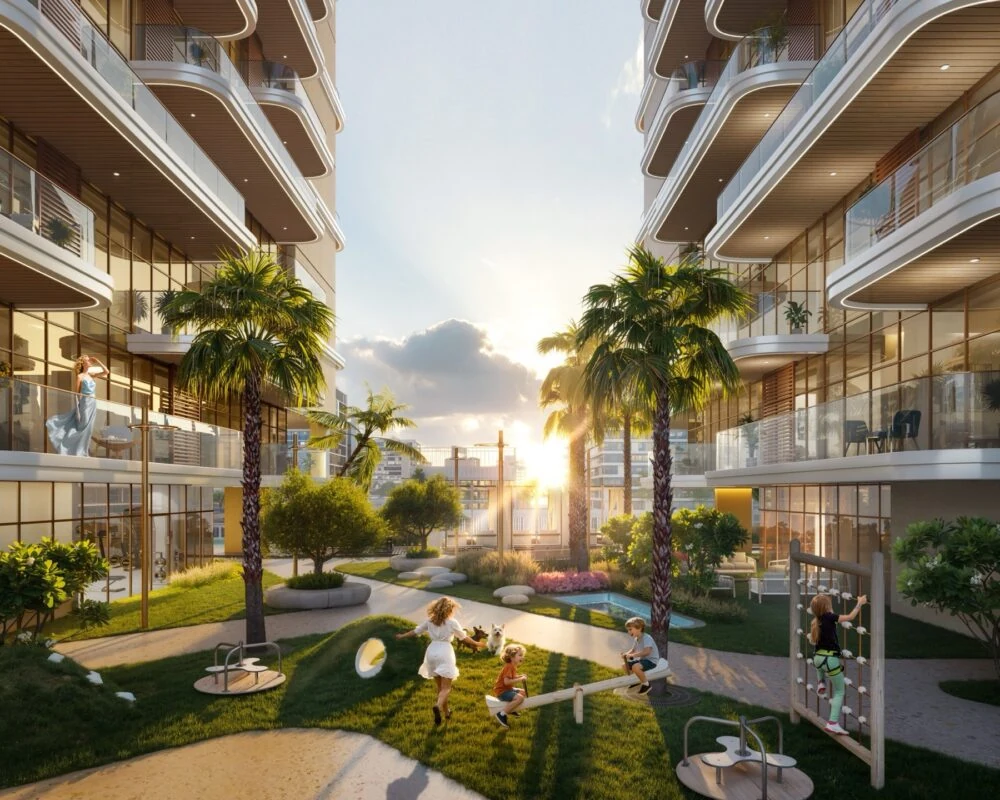 Kaia Residences Mala Garden between the buildings