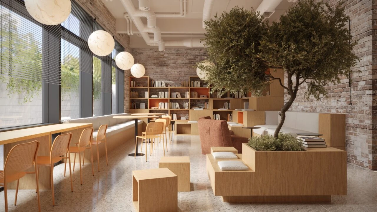 The Cube Residences shared coffee and coworking space
