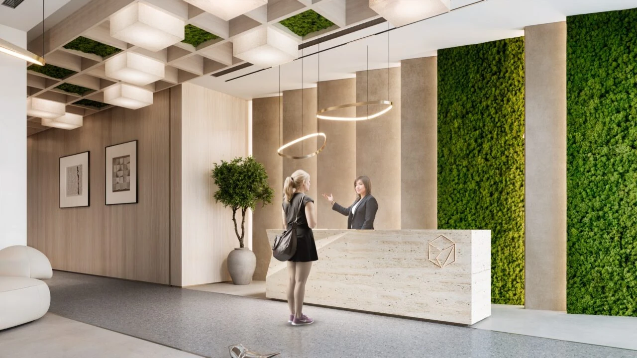 The Cube Residences entrance lobby