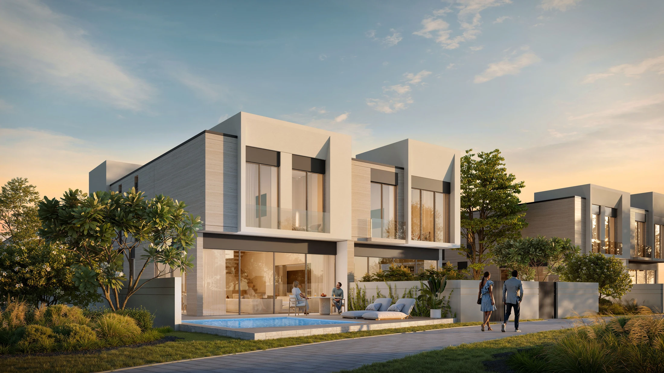 D-Villas rear garden and outdoor living