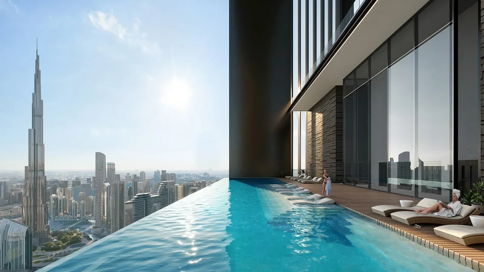 Trump International Hotel and Tower Dubai residents infinity pool
