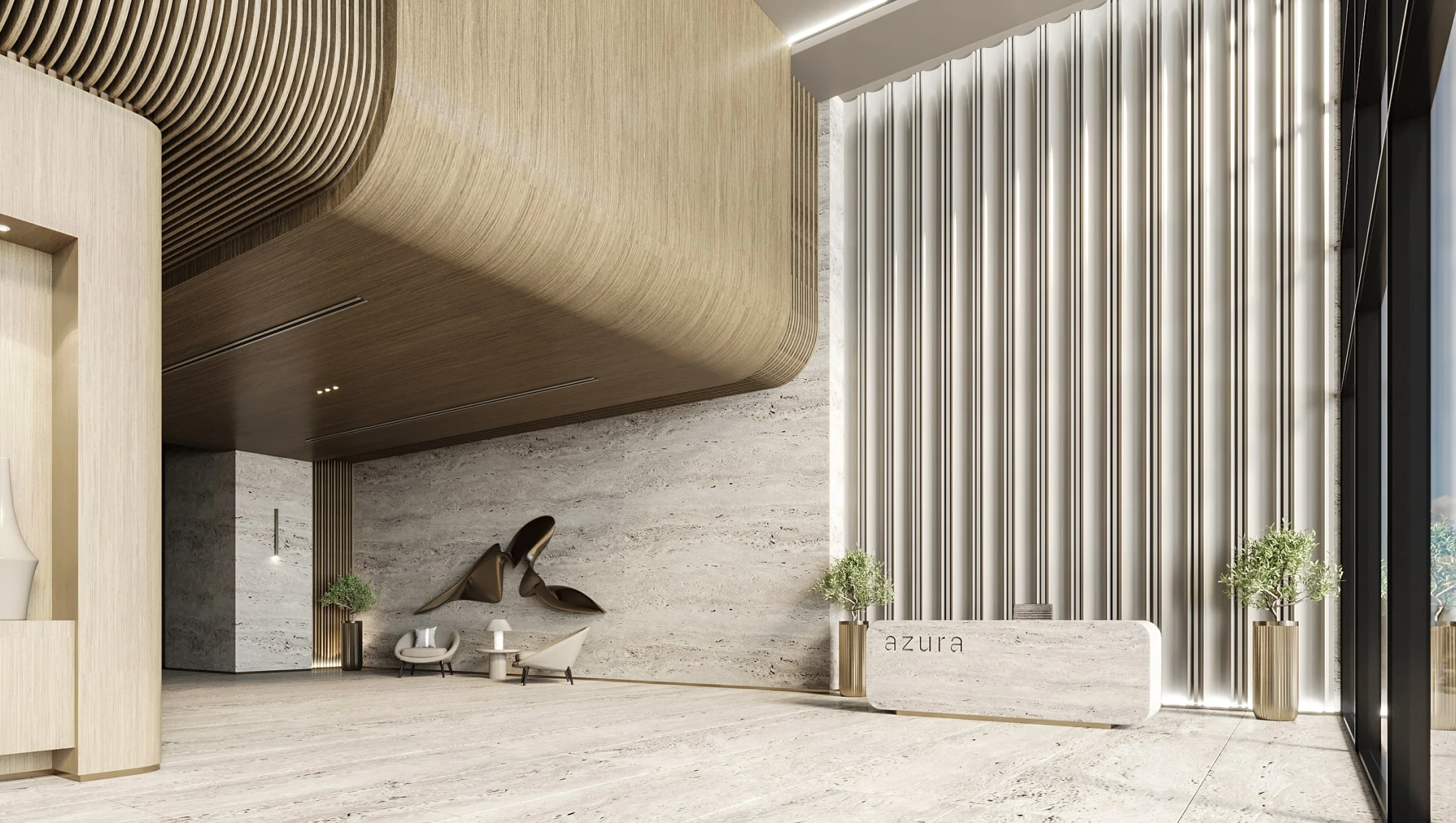 Azura Residences entrance lobby