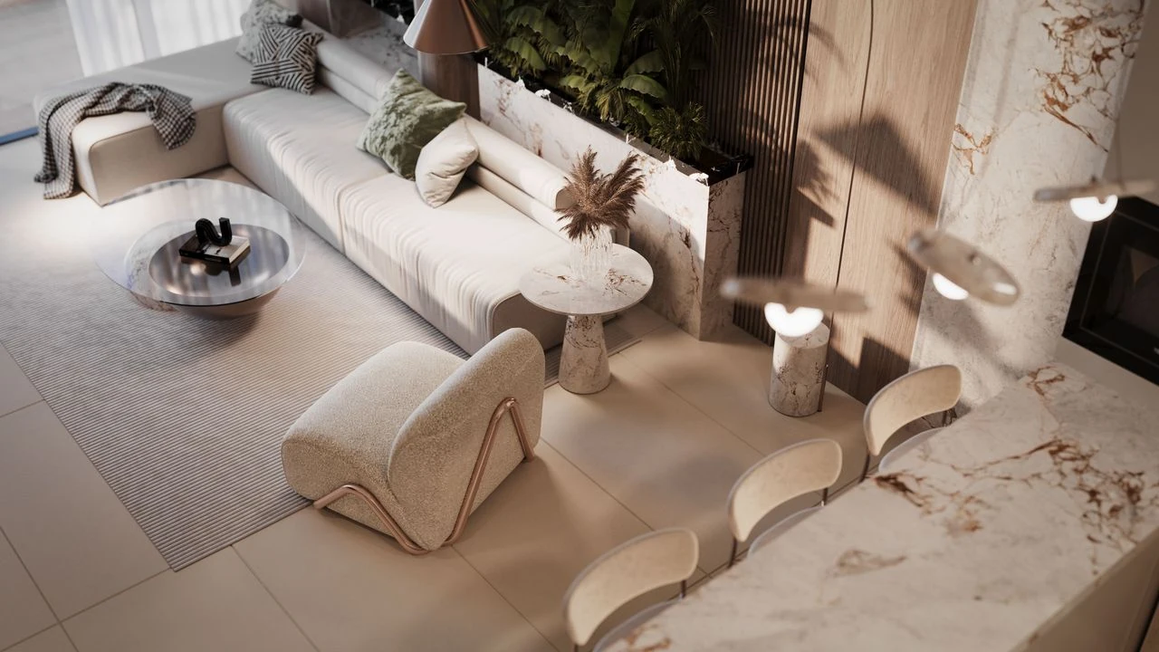OMYA Residences — Apartment living room