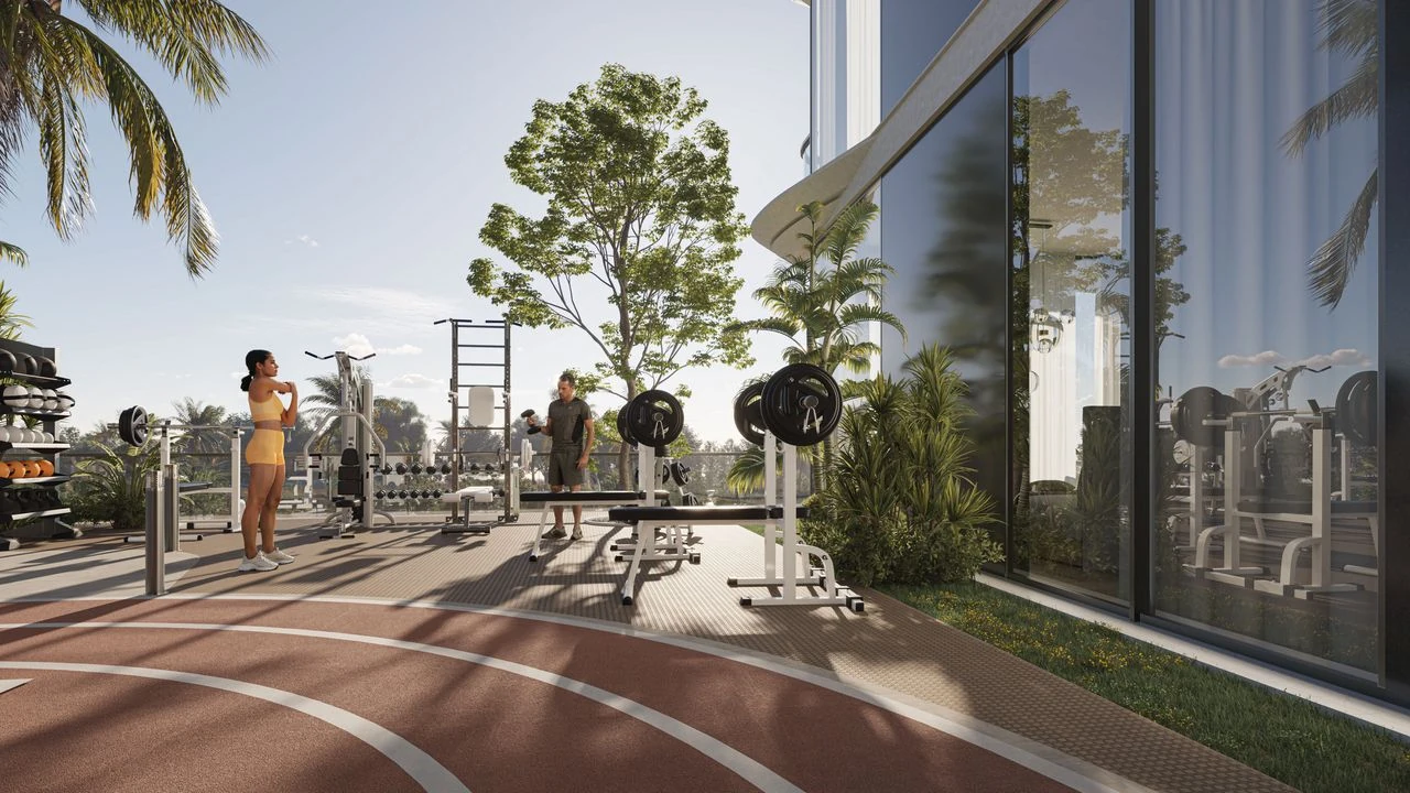 OMYA Residences — Outdoor gym and landscaped deck