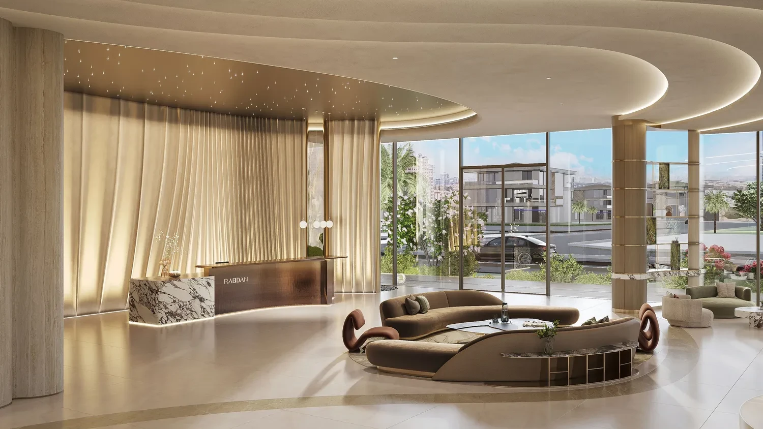 Rabdan Avenue entrance lobby rendering