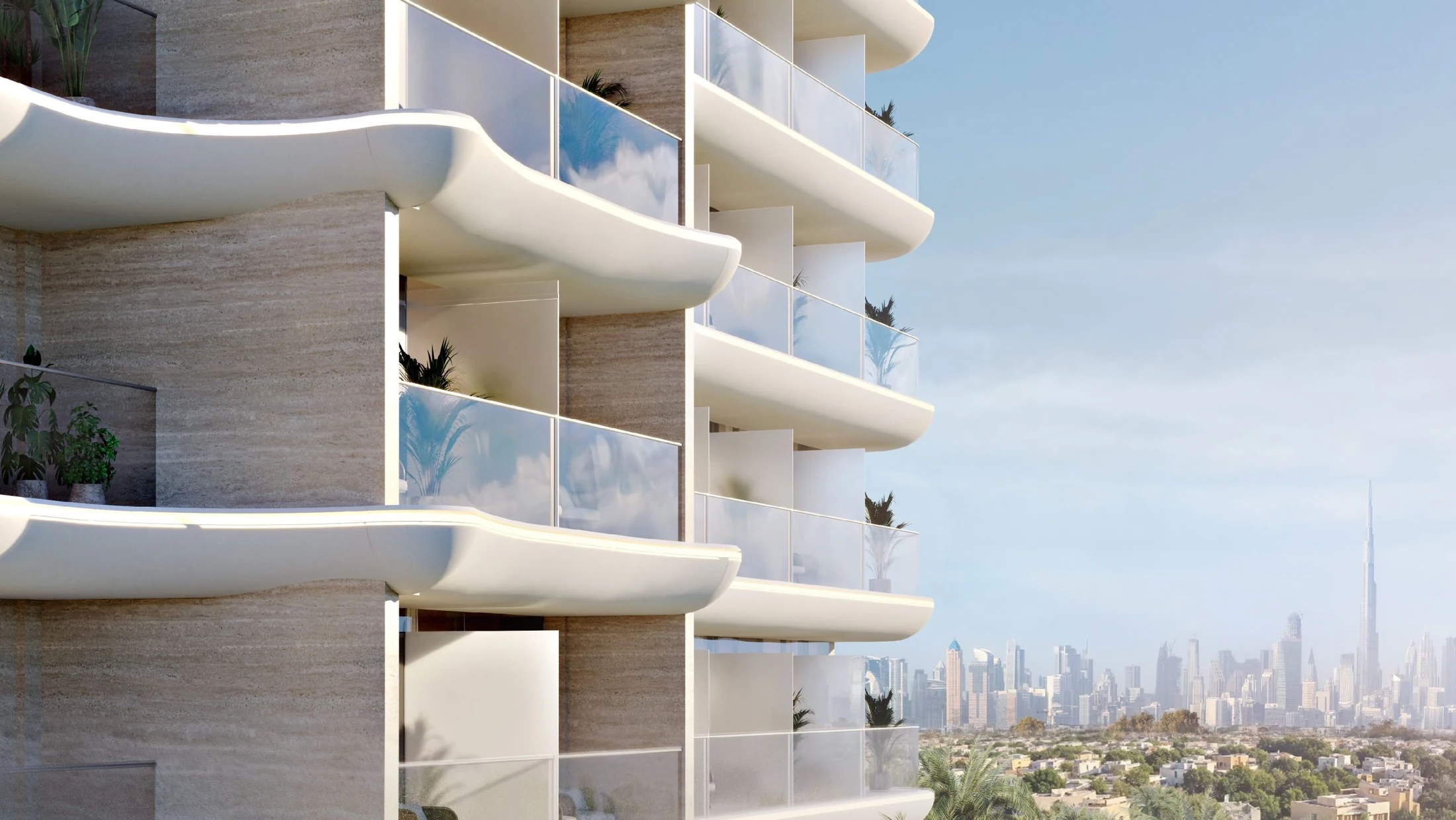 Rabdan Gardens curved balconies and exterior detail