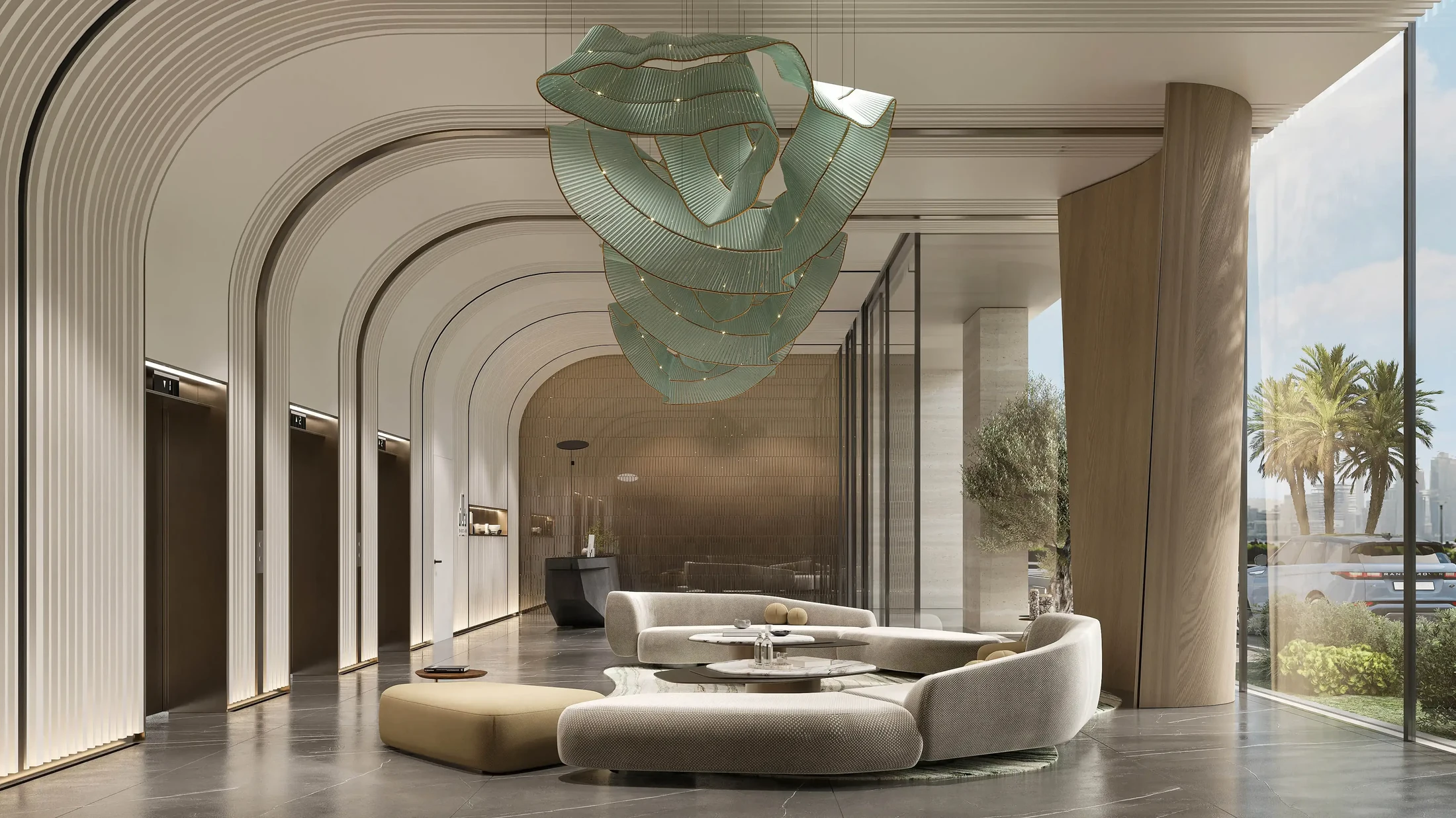 Rabdan Gardens entrance lobby rendering