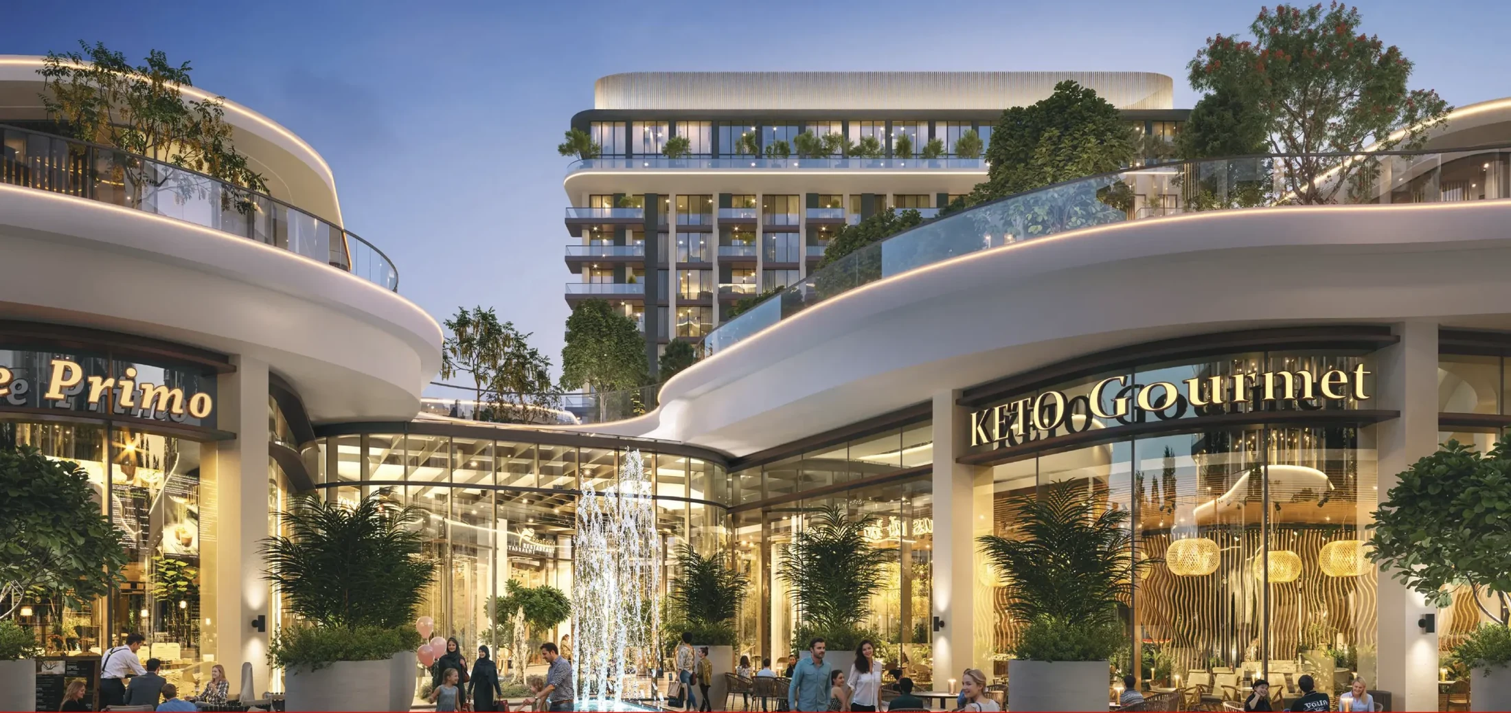Mirdad commercial promenade and shopfronts