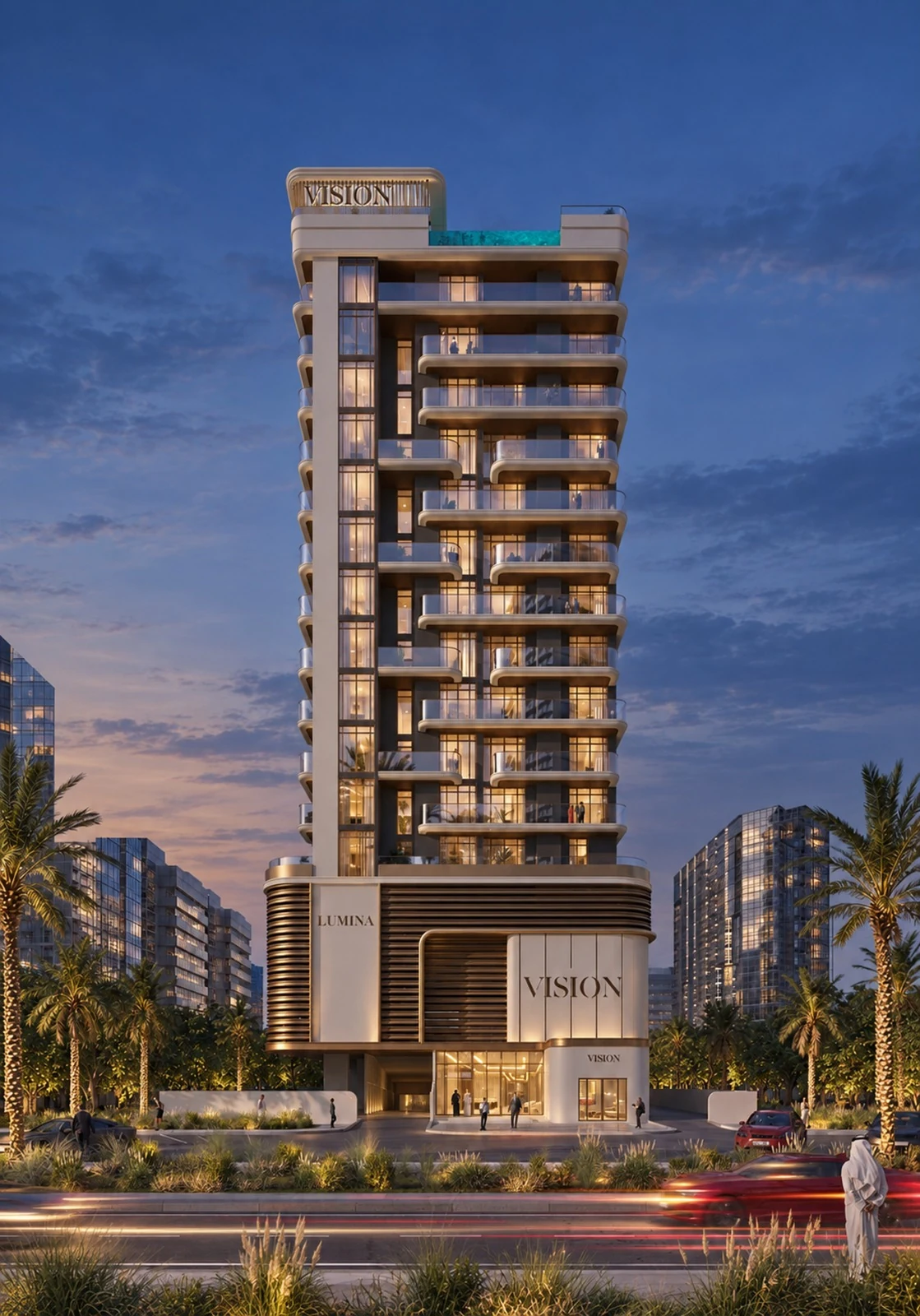 Lumina by Vision front facade rendering