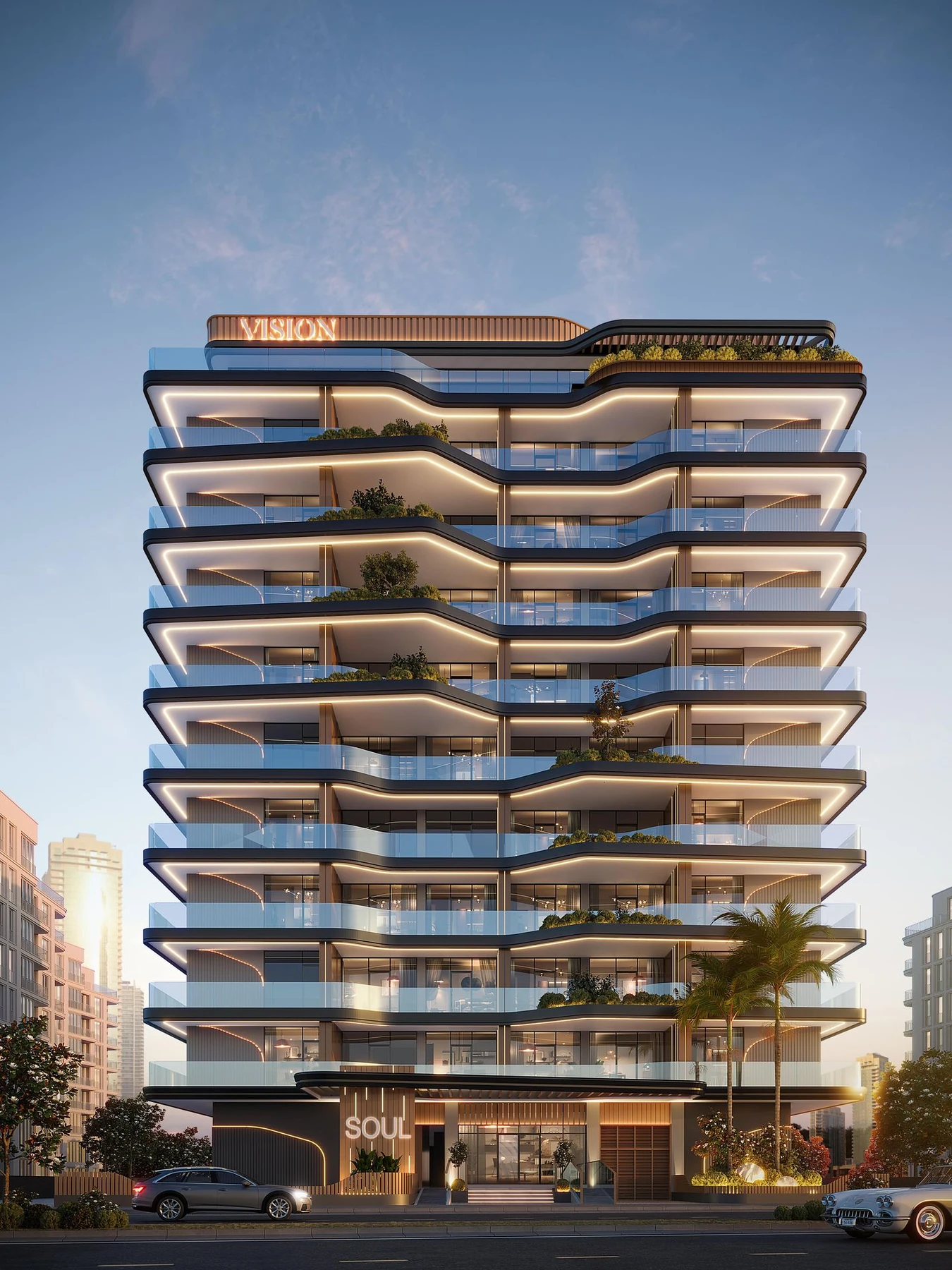 Soul by Vision front facade rendering