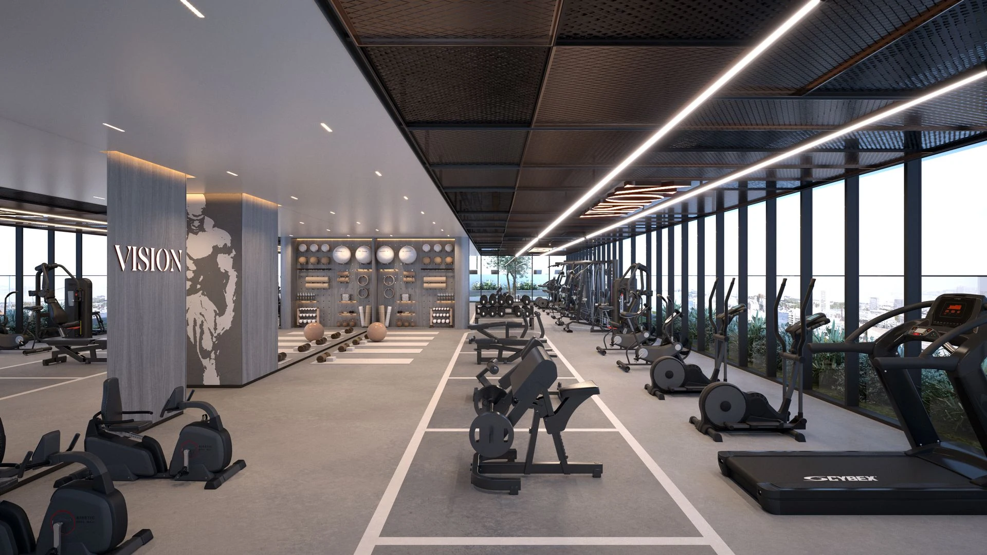 Vista by Vision gym rendering