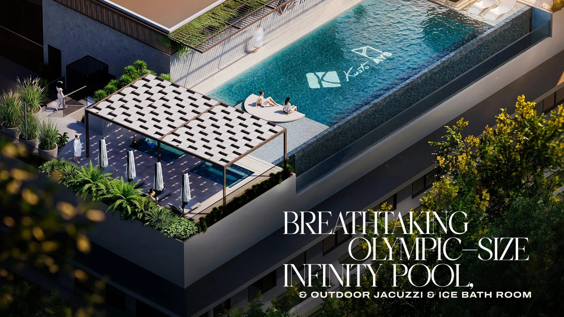 Kusto Aura pool and landscaped leisure area
