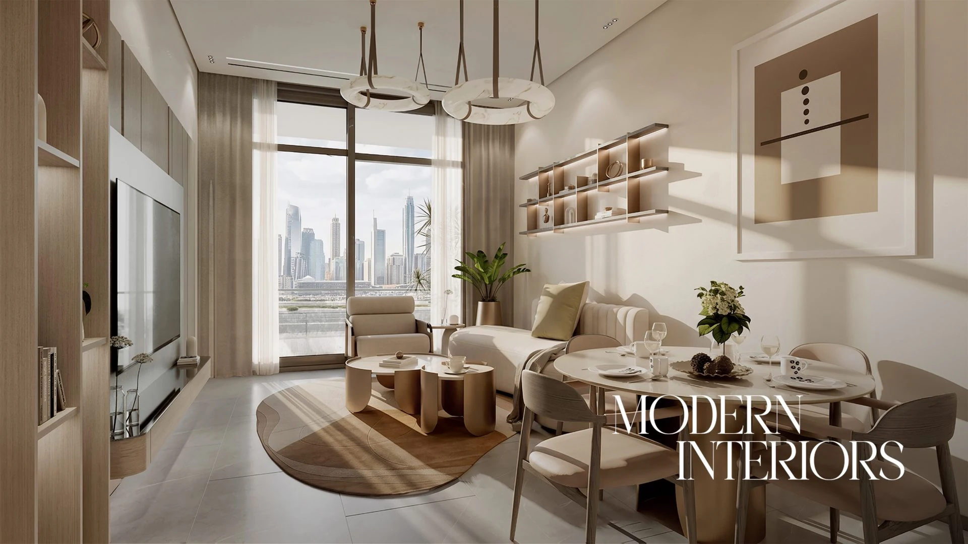 Kusto Aura living room interior rendering