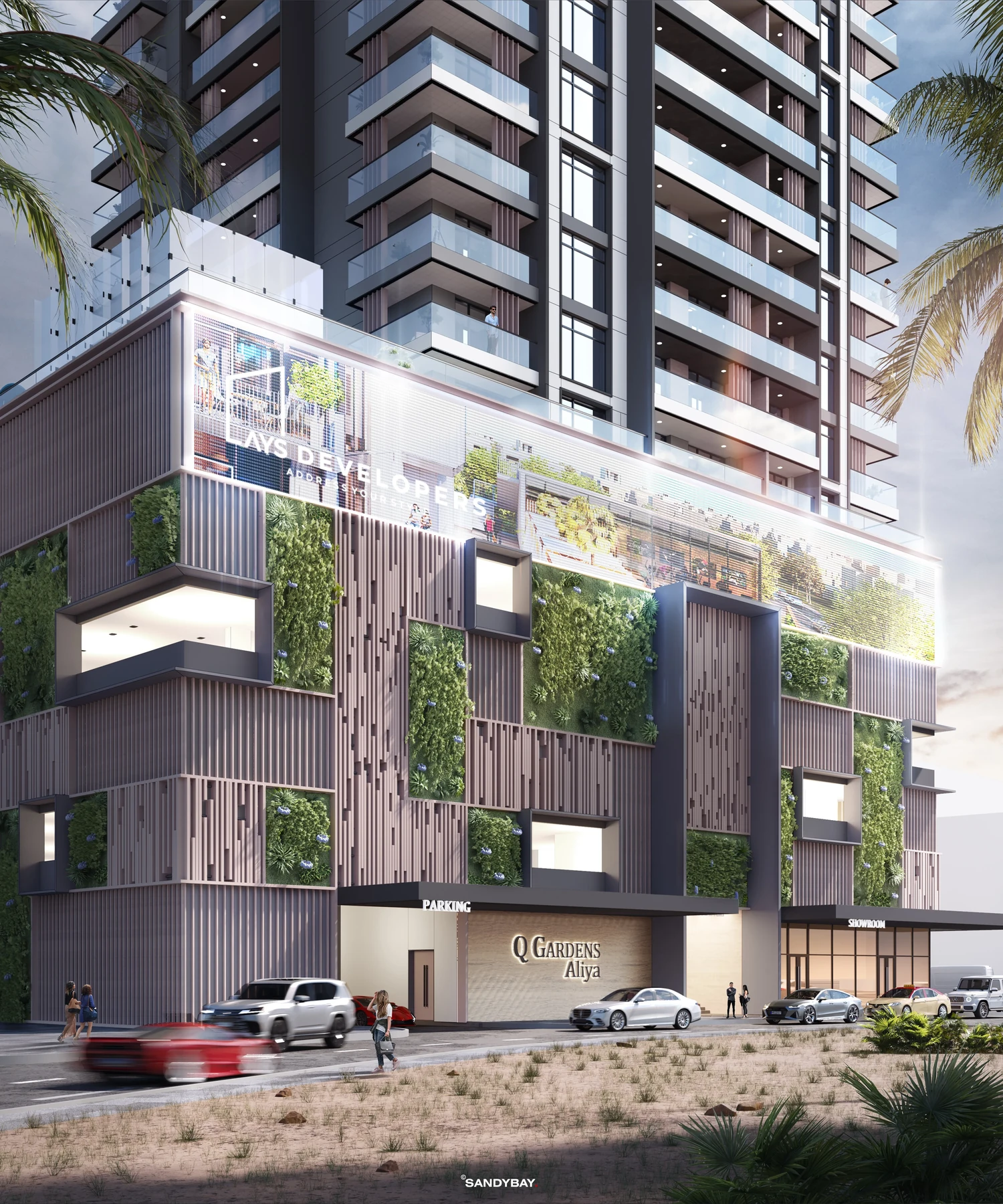 Q Gardens Aliya exterior architectural view