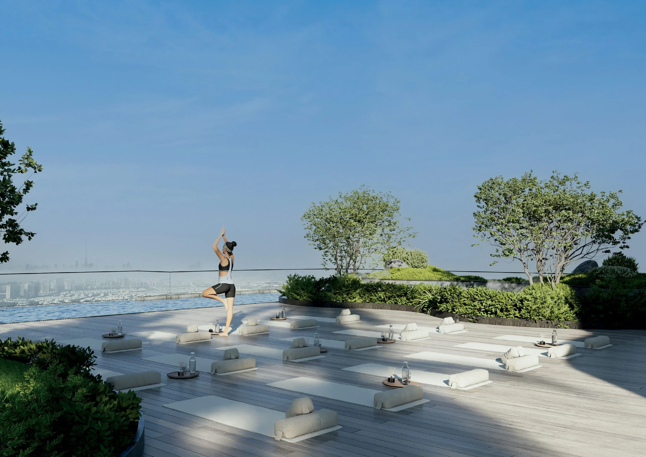 SkyHills Astra towers and communal spaces