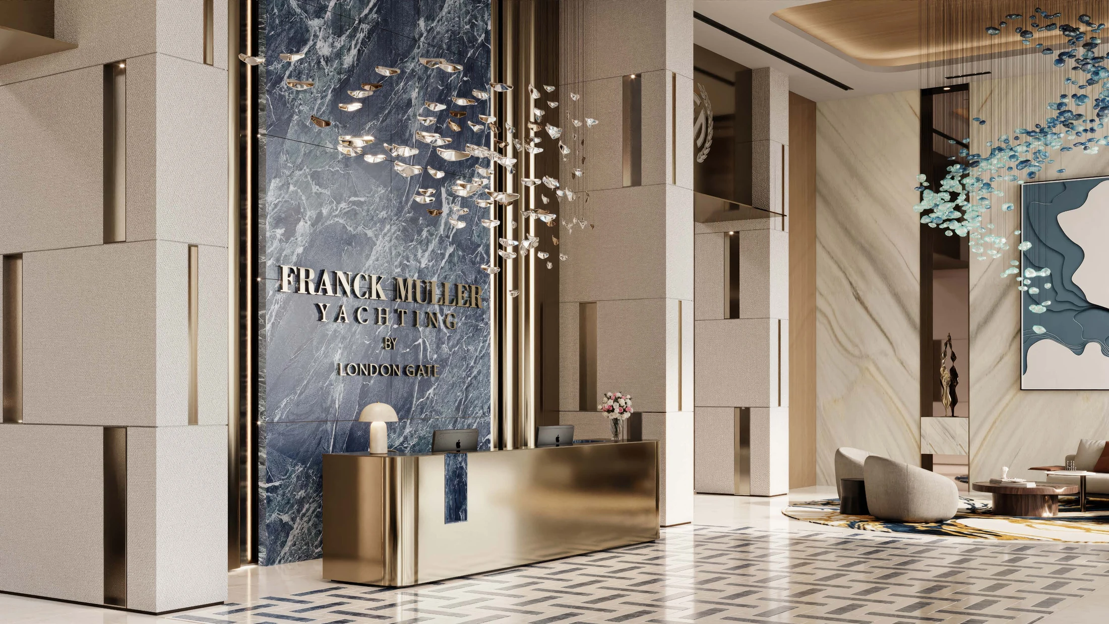 Franck Muller Yachting entrance lobby rendering