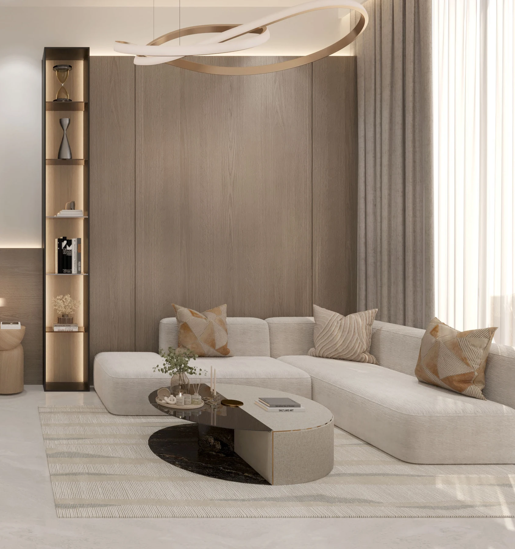 Mi Casa apartment living room rendering