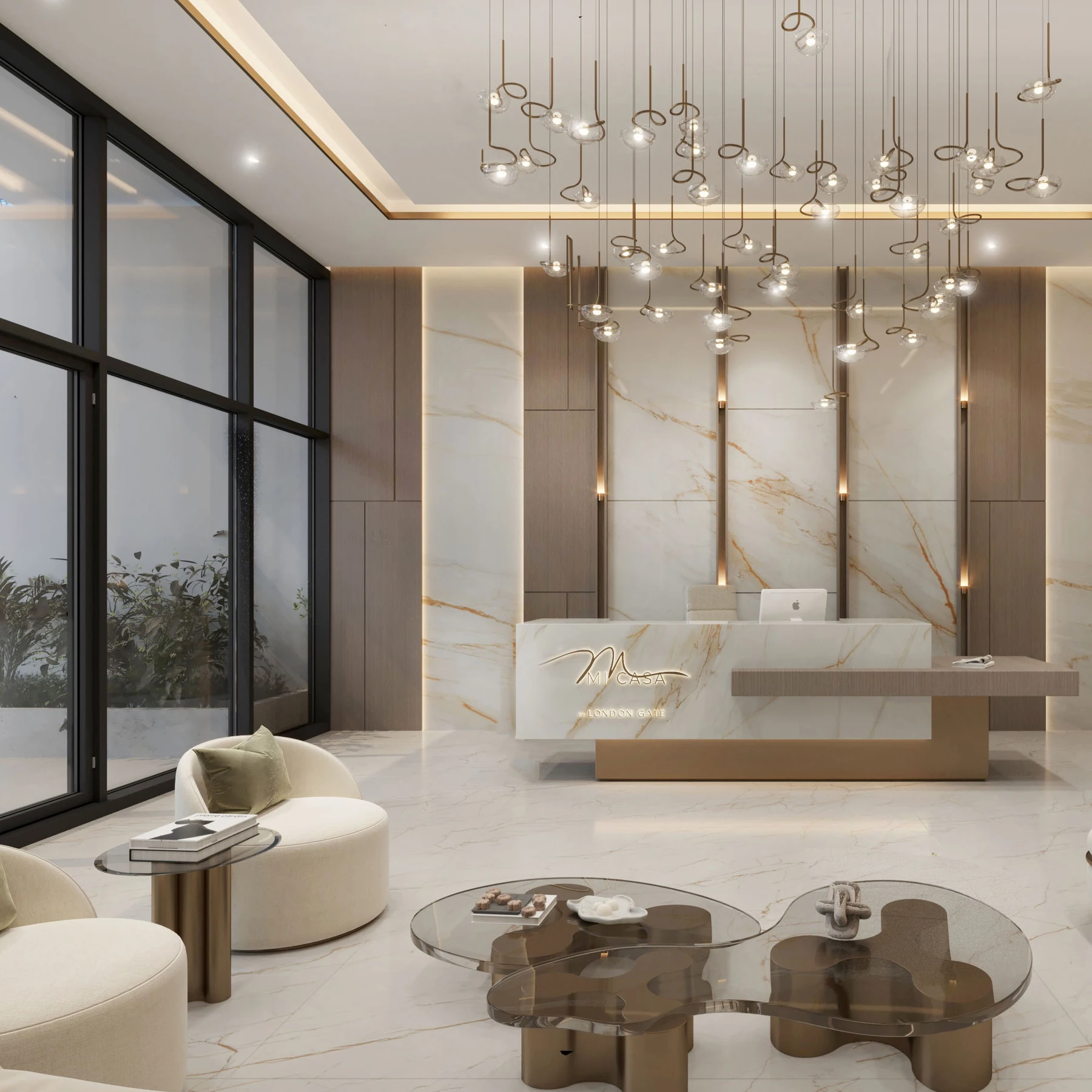Mi Casa entrance lobby rendering