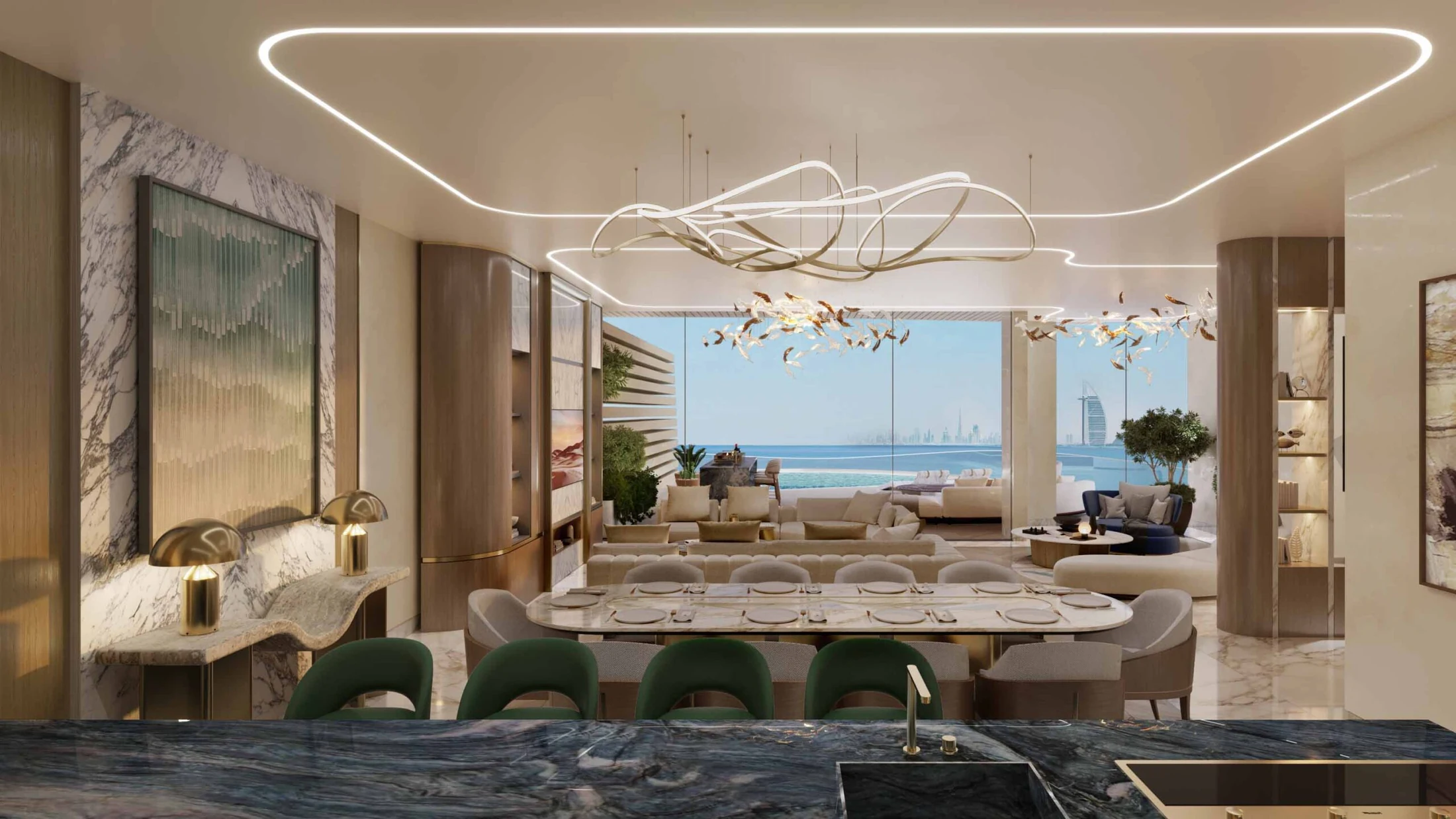 One Crescent — official architecture, interior or resident amenity view
