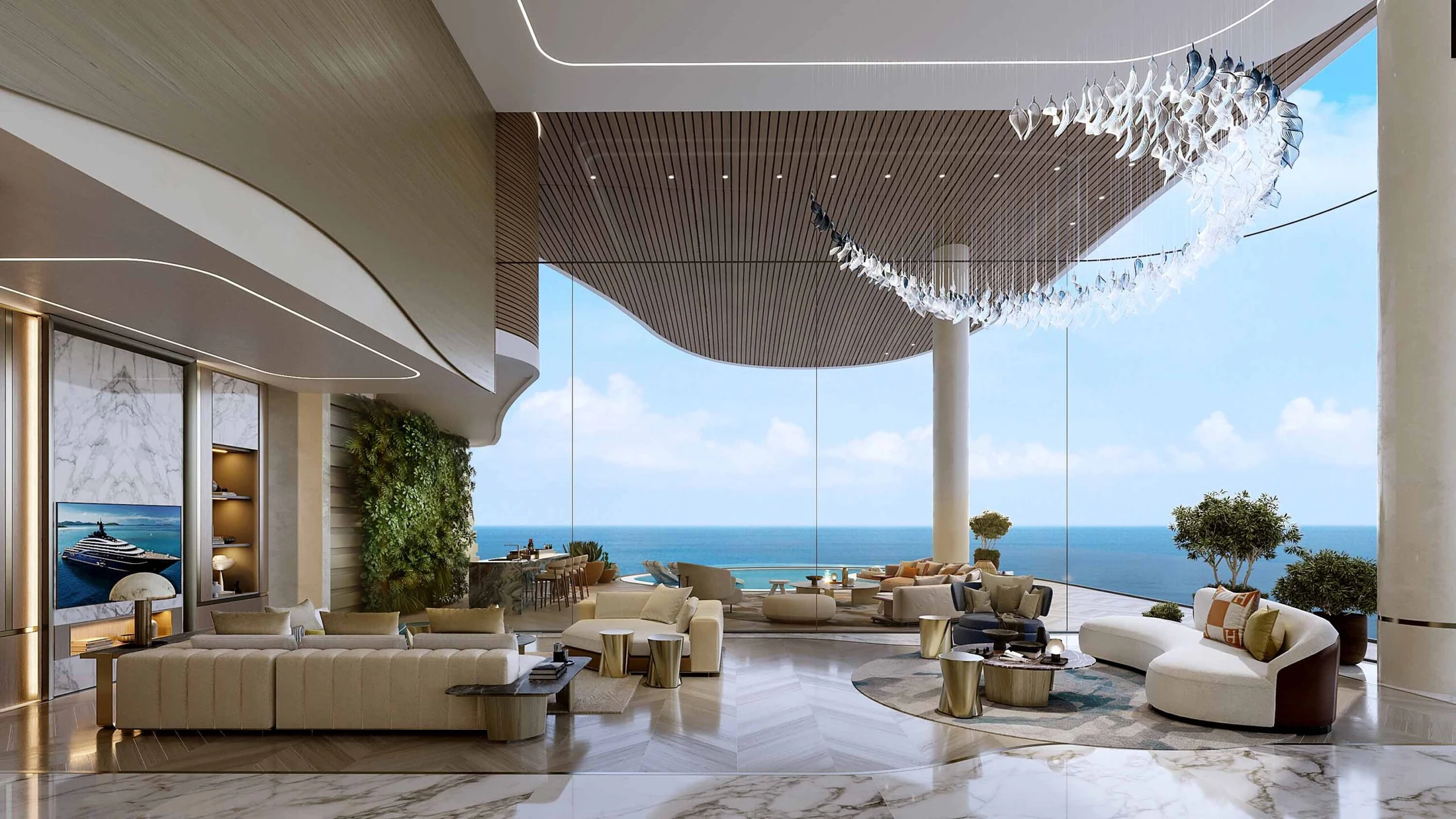 One Crescent — official architecture, interior or resident amenity view