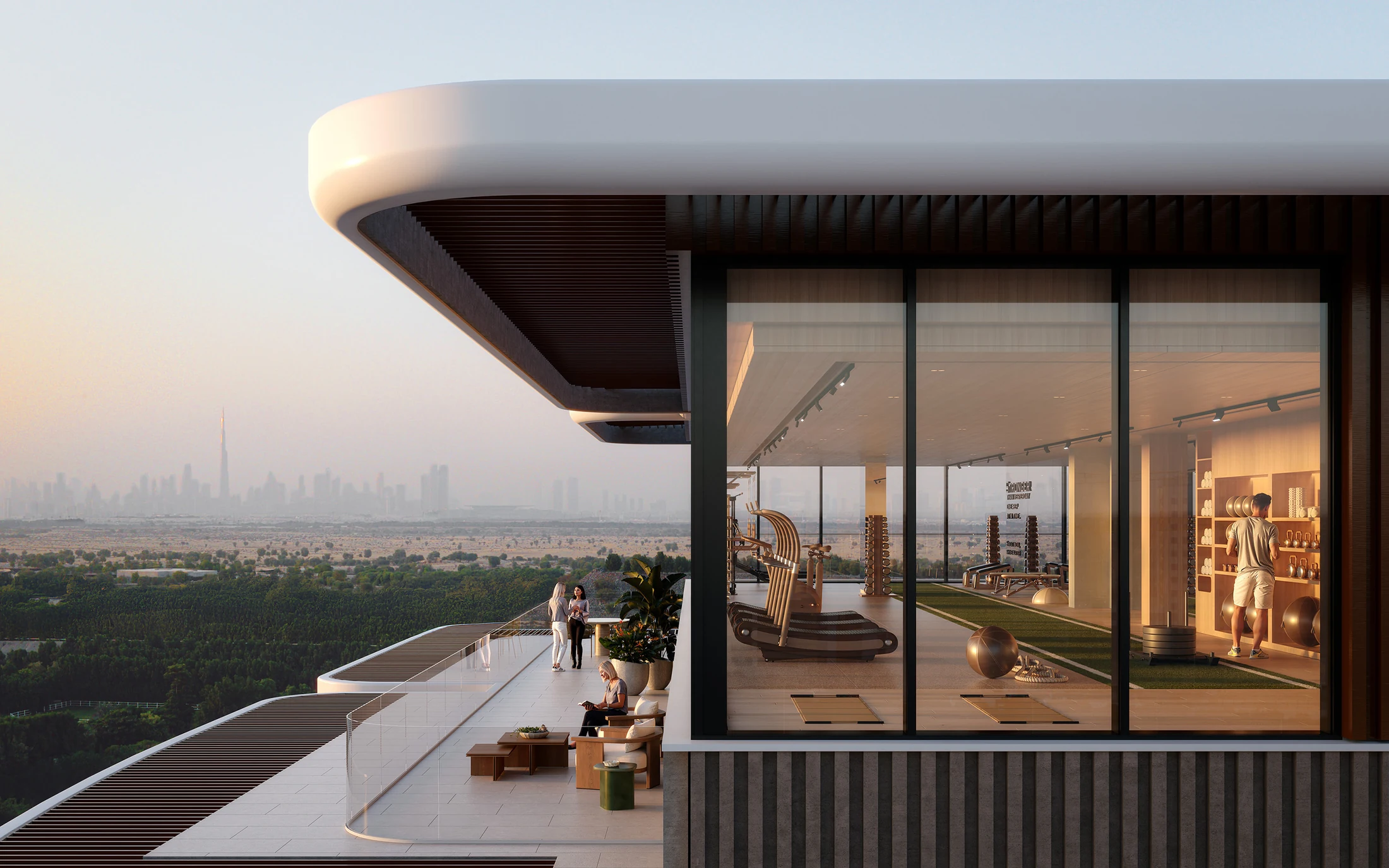 The Cape rooftop fitness pavilion