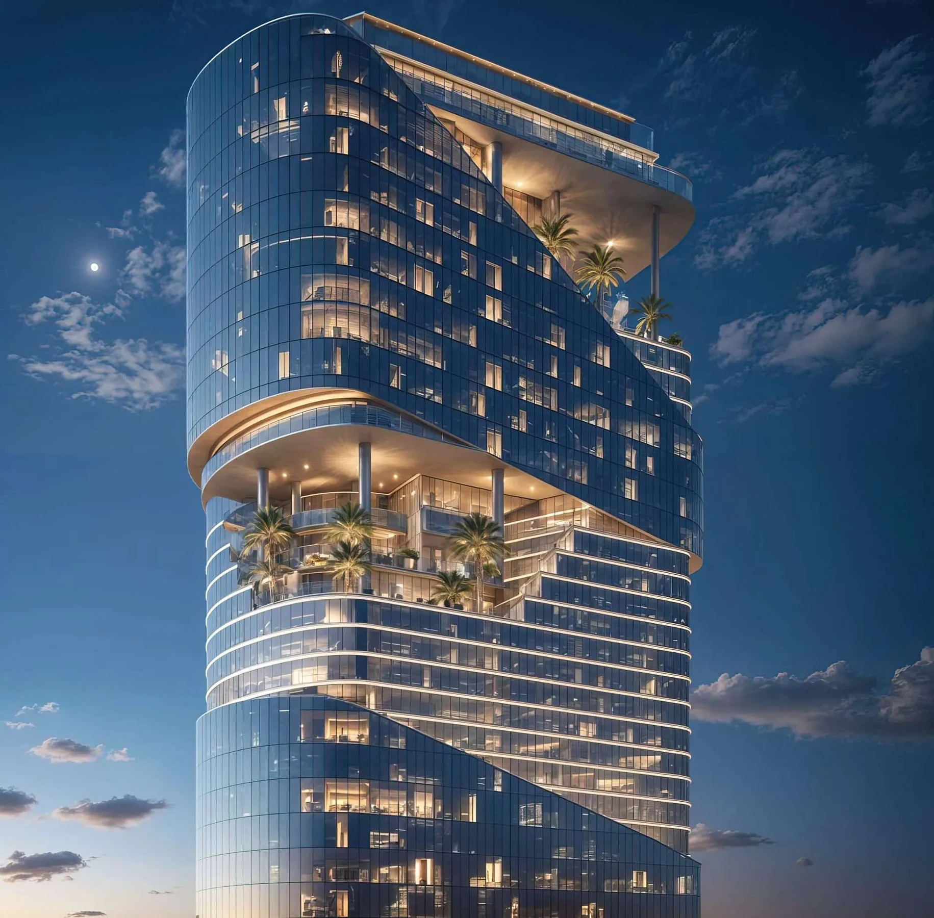 Tour de bureaux Al Habtoor City, conception ZARO Architects