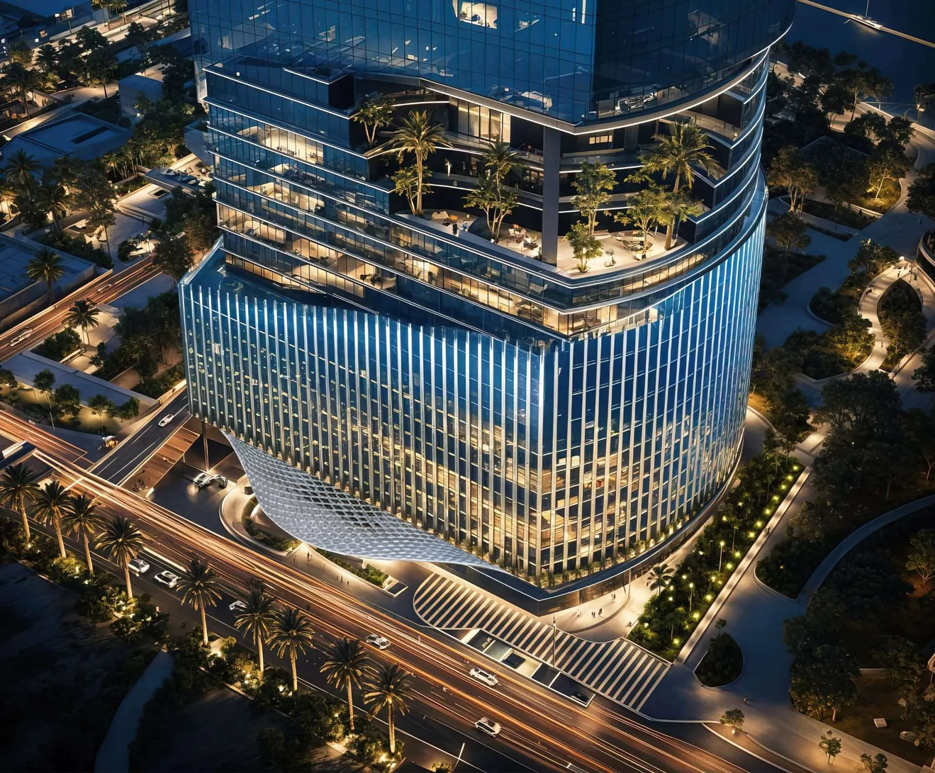 Tour de bureaux Al Habtoor City, conception ZARO Architects
