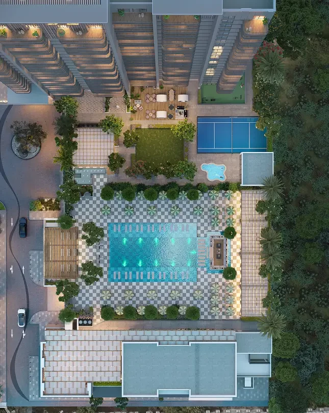 Vue officielle de hyde residences dubai hills