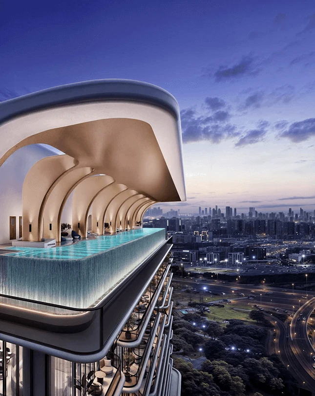 Vue officielle de movenpick residences dubai motor city